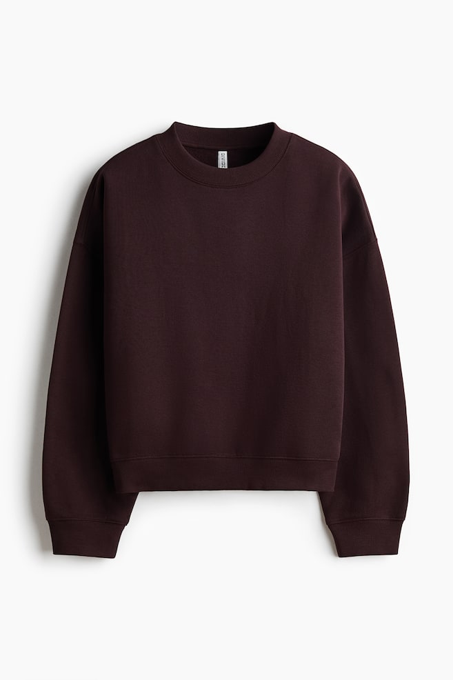 Sweatshirt with Printed Motif - Dark brown/Dark blue/Light dusty blue/Light gray melange/Burgundy/Navy blue - 1