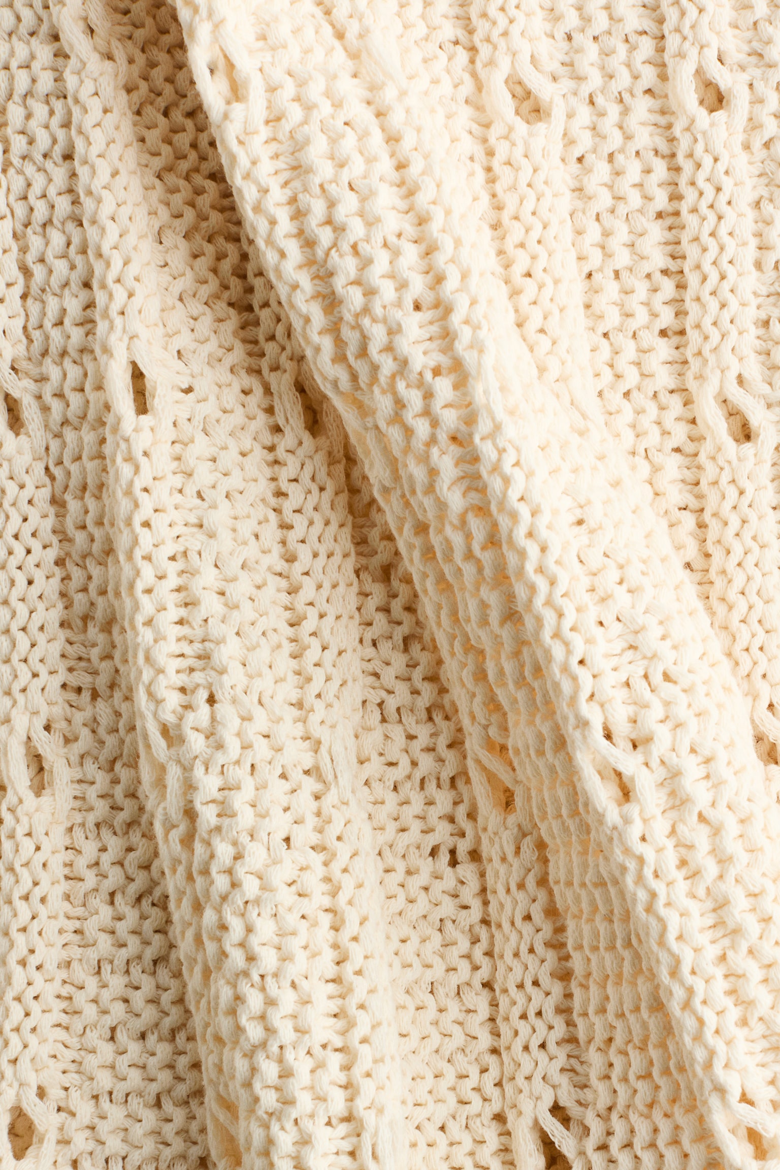 Top péplum en maille pointelle - Crème - 2