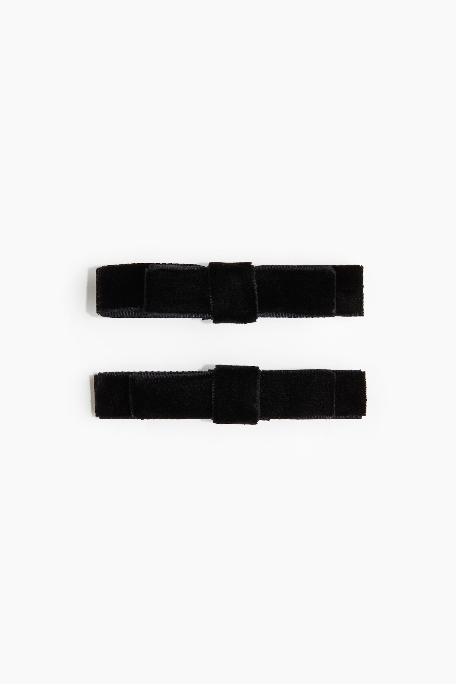 2-pack bow-decorated hair clips - Black - 1