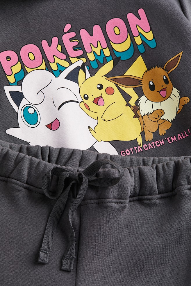 2-delt sweatshirtsæt med tryk - Mørkegrå/Pokémon/Rosa/Minnie Mouse/Rosa/Barbie - 5
