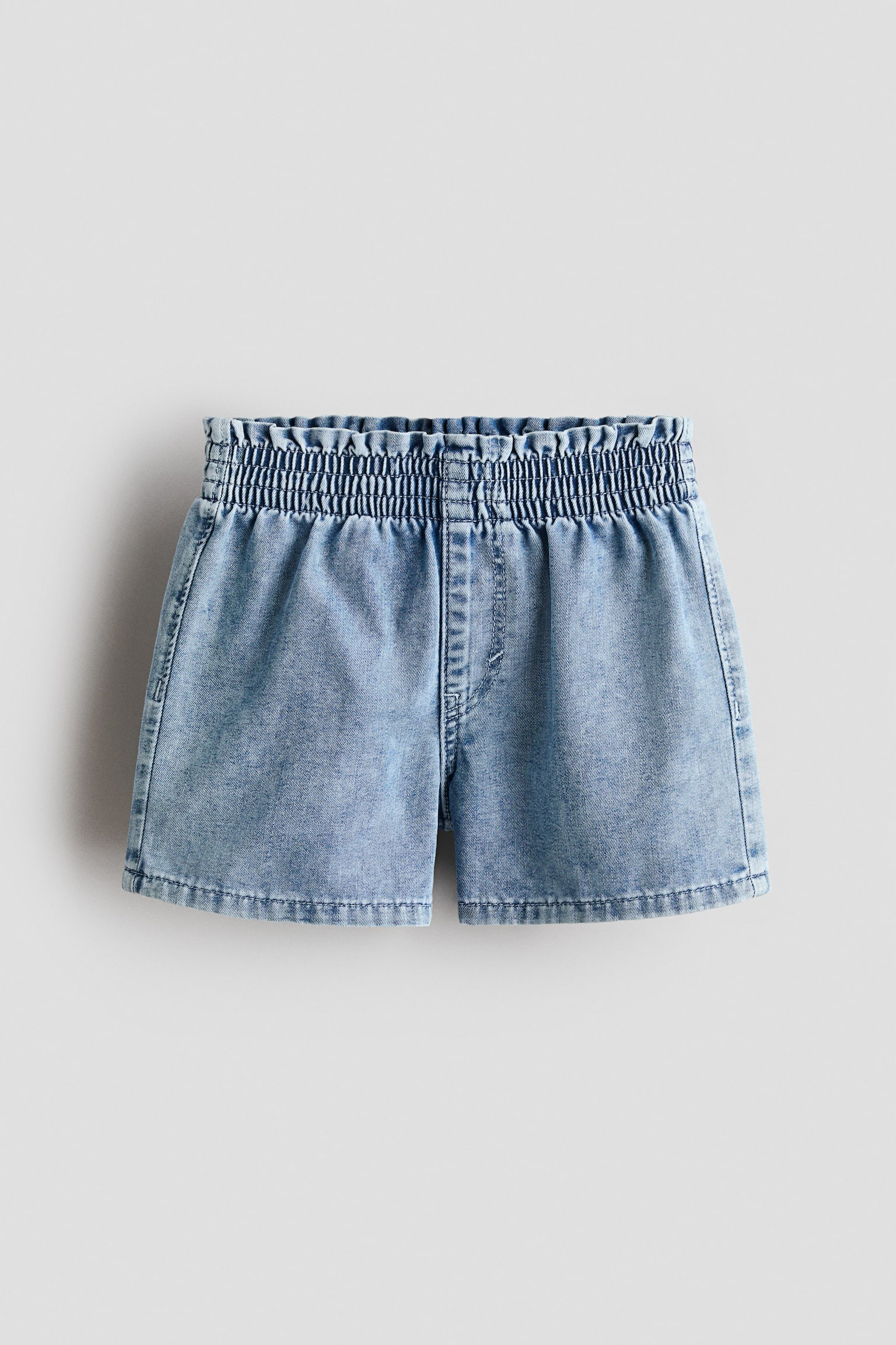 Детские шорты H&M Loose Fit Denim Shorts, цвет: Джинсовый синий — фото 1