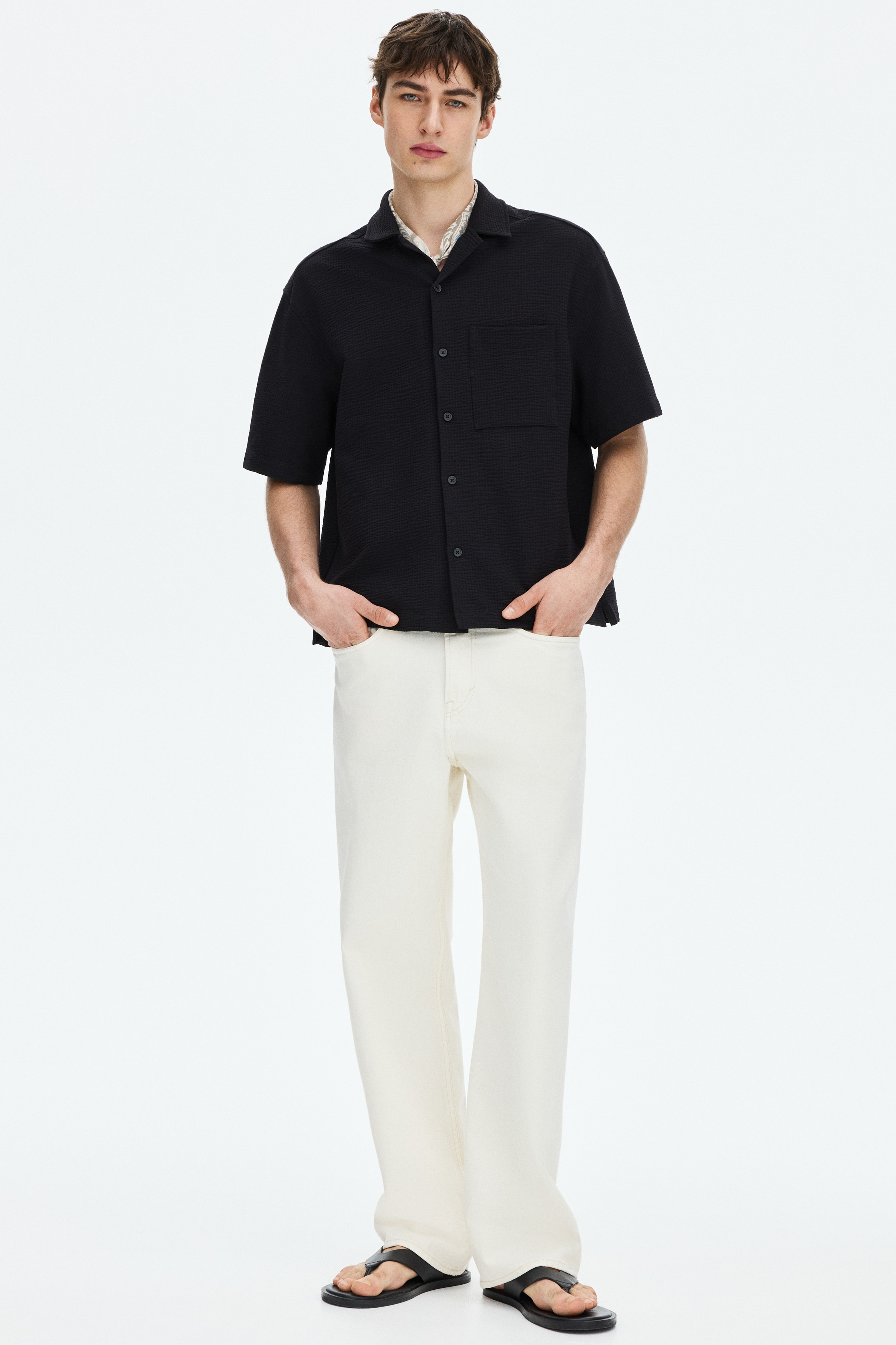 Relaxed Fit Waffled resort shirt