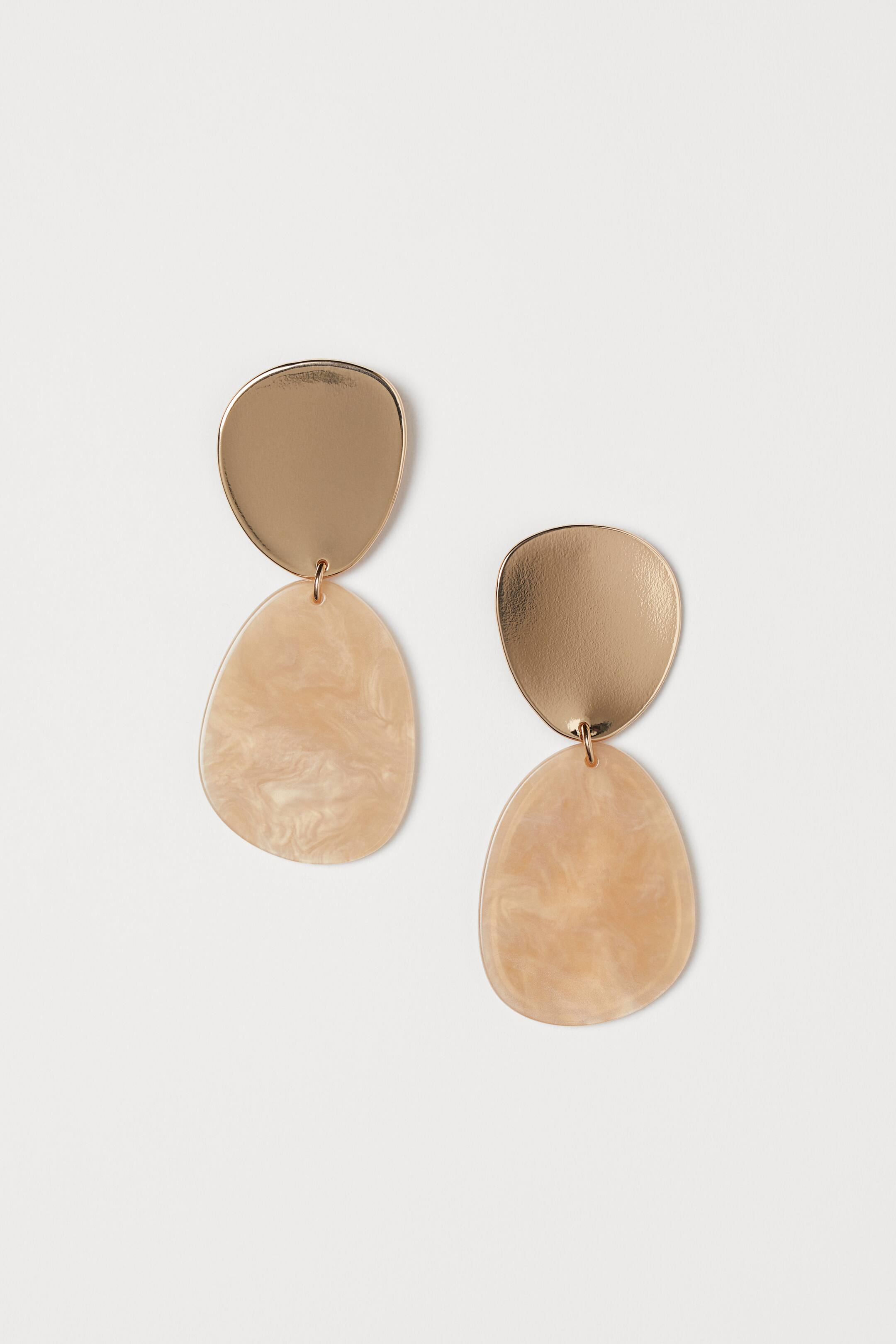 Nagyobb kép megtekintése: Nagy fülbevaló - Aranyszínű/világosbézs - NŐI | H&M HU 1