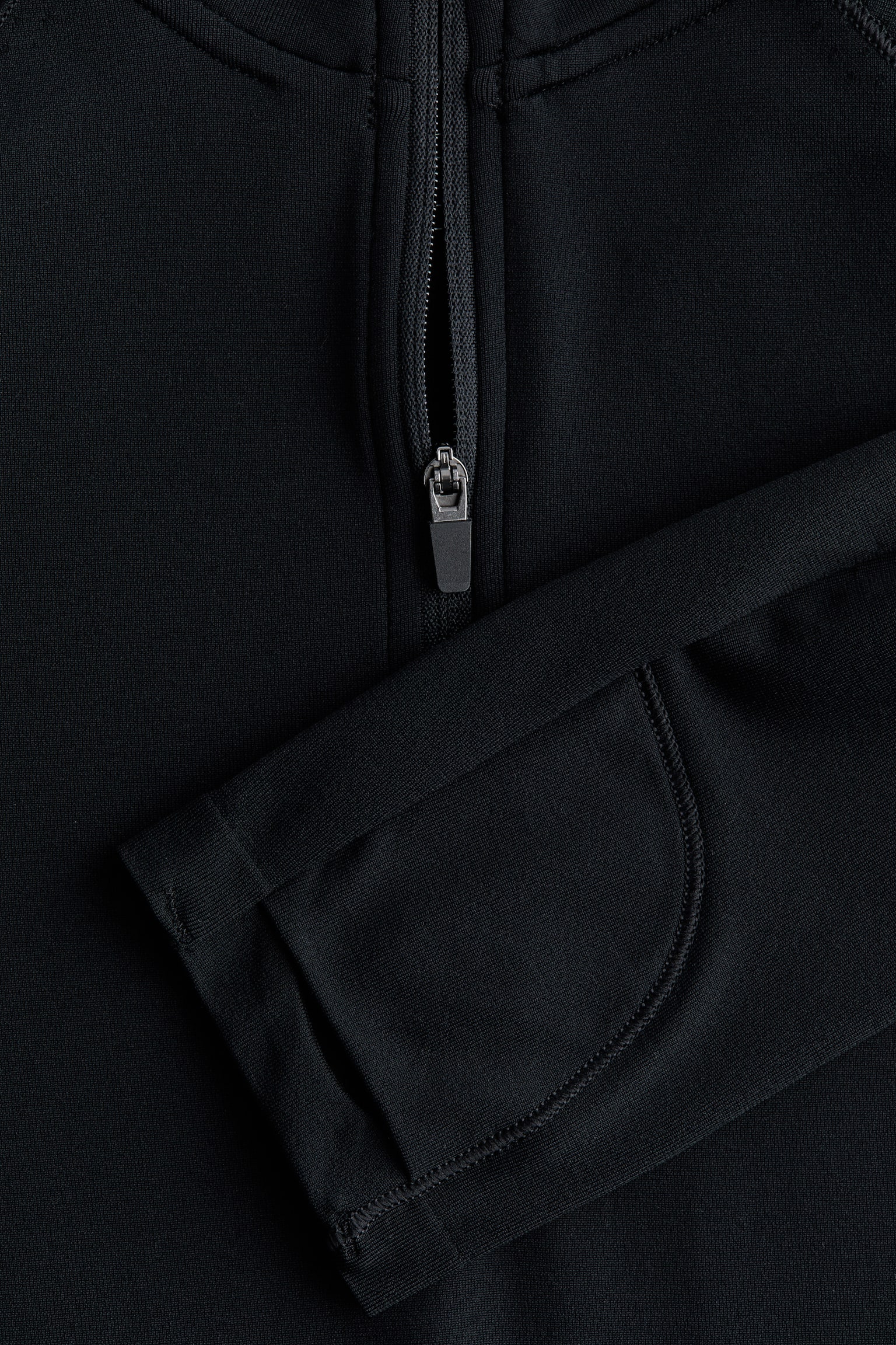 Seamless Zip-top sports top with DryMove™ - Black/Burgundy - 3