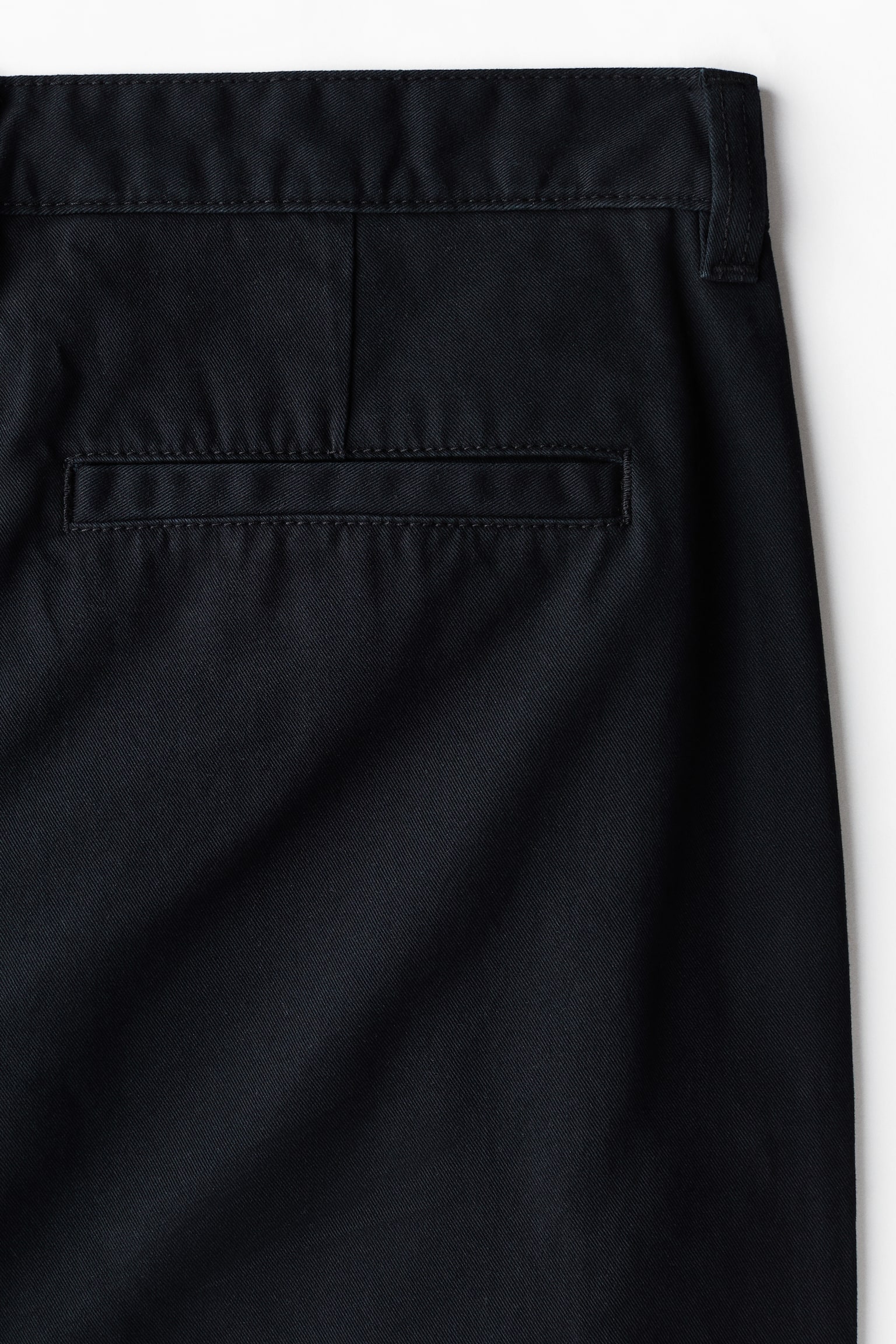 Мужские брюки H&M Relaxed-Fit Cotton Chinos, цвет: Чёрный — фото 7