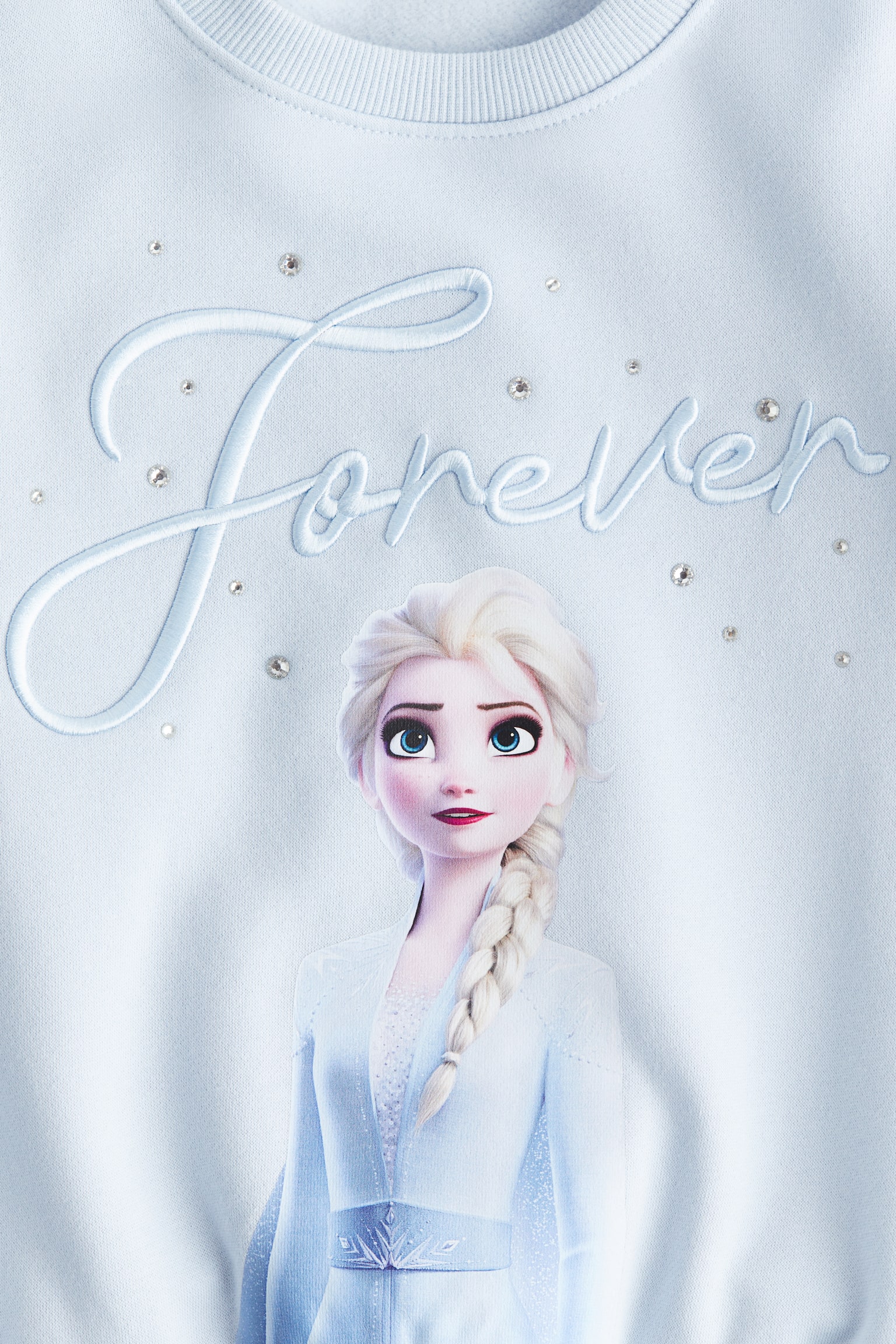 Motif Detaylı Sweatshirt - Açık mavi/Karlar Ülkesi/Krem/Lilo & Stitch/Beyaz/Disney Prensesleri/Beyaz/Minnie Mouse/Beyaz/Karlar Ülkesi/Beyaz/Minnie Mouse/Açık gri melanj/Hello Kitty - 4