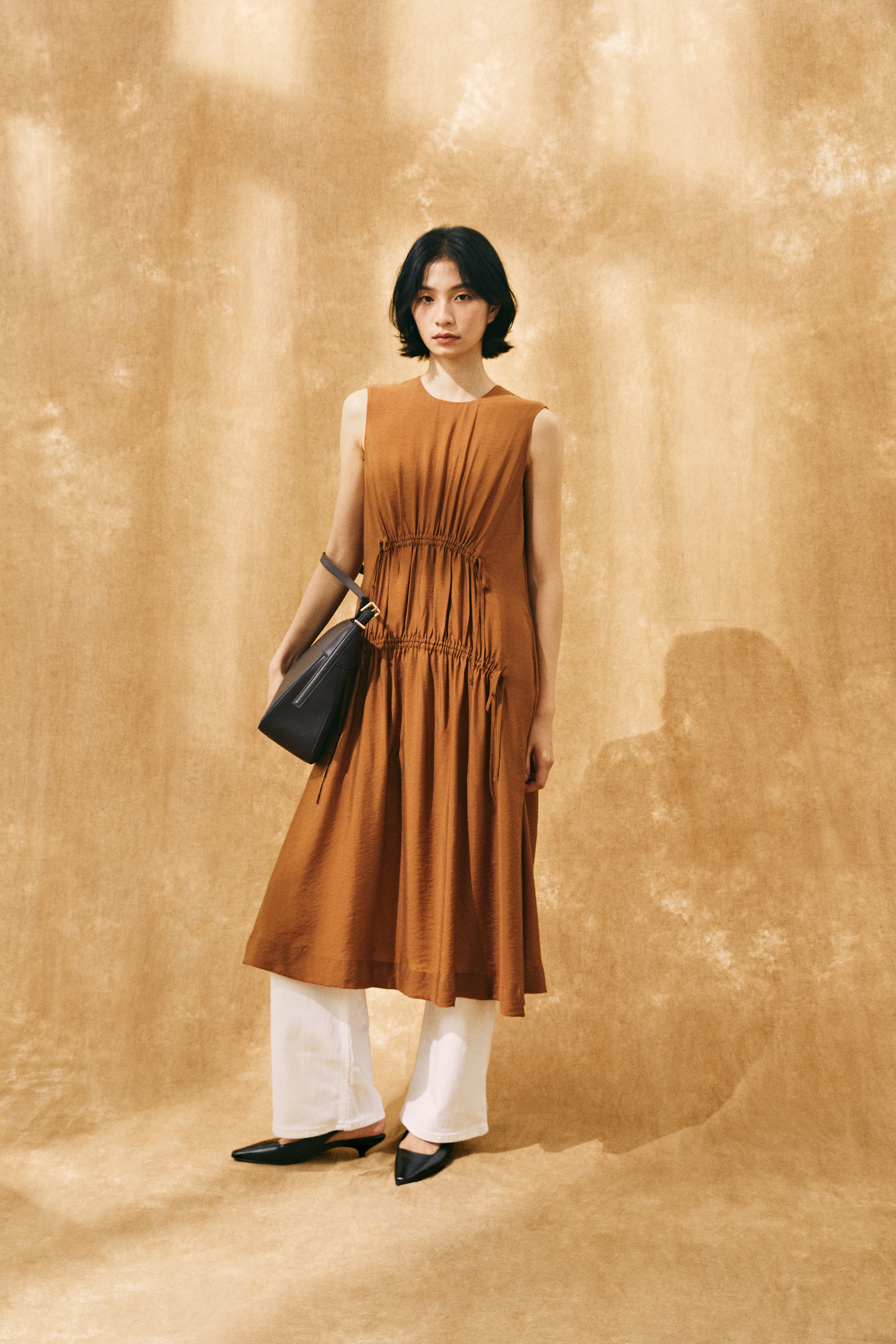 ドローストリングディテールワンピース - ブラウン - レディース | H&M JP