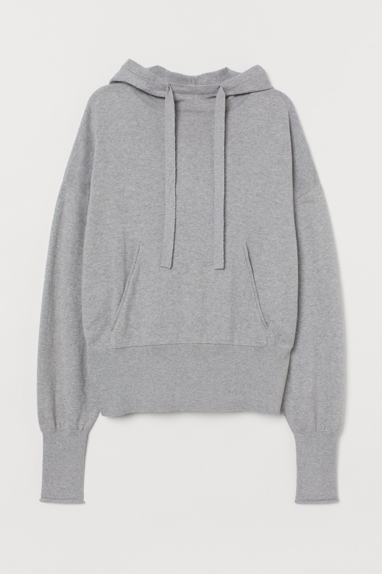 Cashmere-blend Hoodie - Long sleeve - Light gray melange - Ladies | H&M US