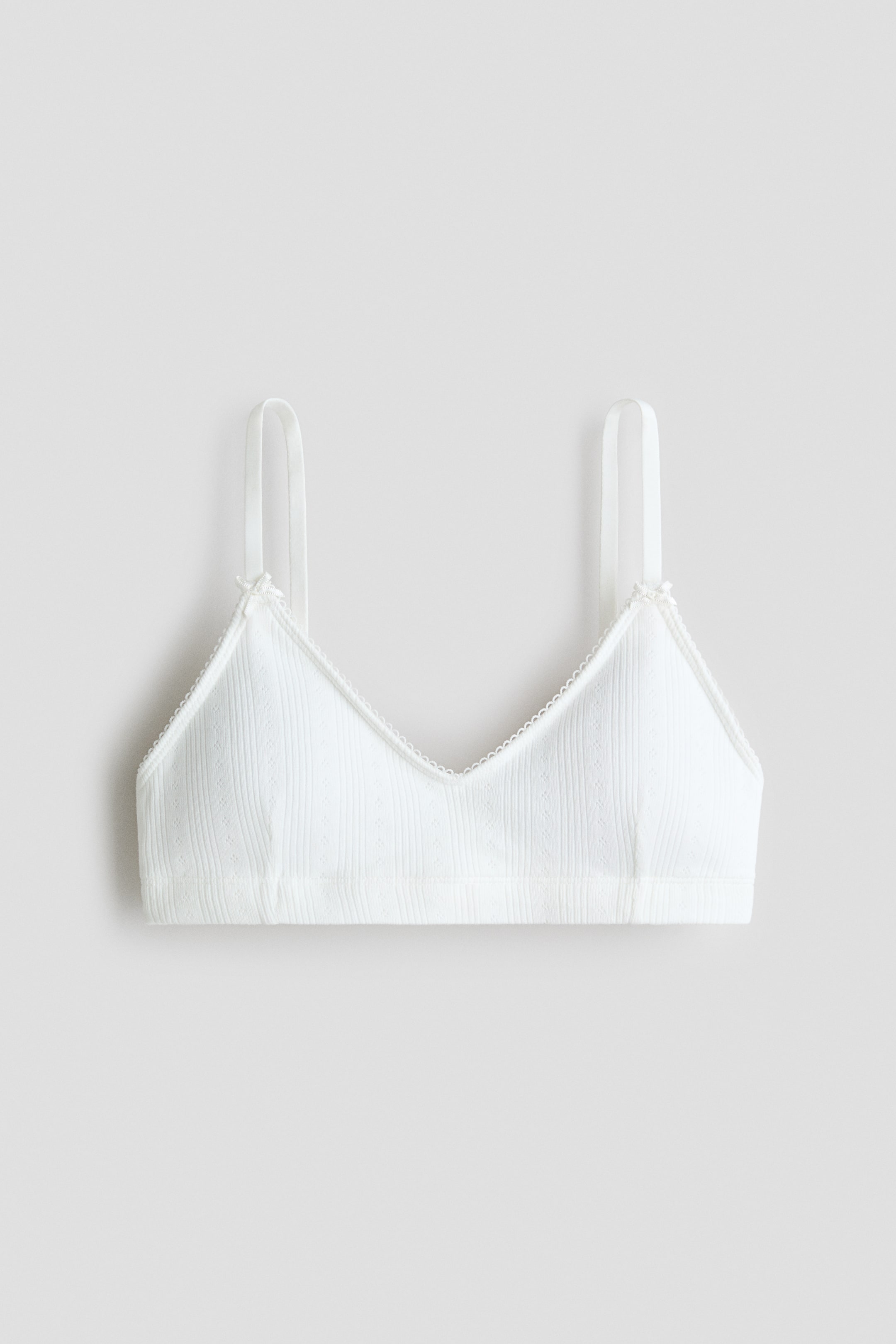 Grotere afbeelding bekijken: Croptop van katoen met padding - Wit - KINDEREN | H&M BE 1