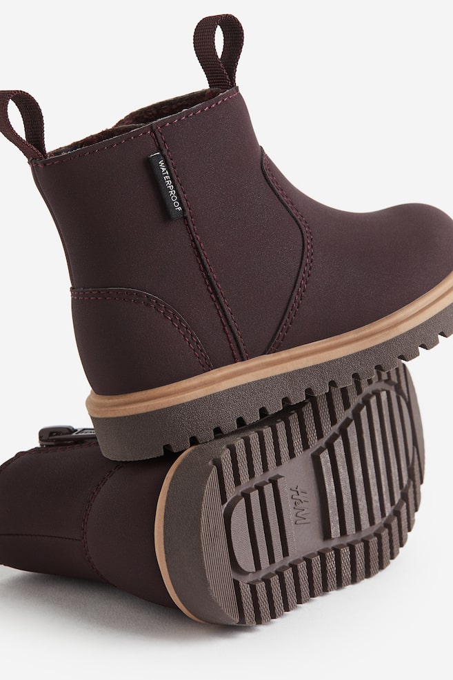 Waterproof Chelsea boots - Dark maroon/Black/Brown - 3