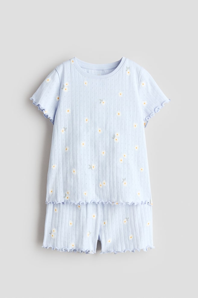 Pyjama imprimé - Bleu clair/pâquerettes/Crème/fleuri/Cream/Butterflies - 1