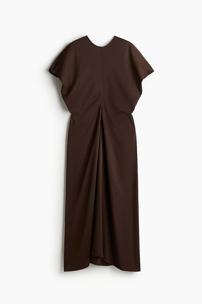 Tapered-waist dress - Marron foncé/Blanc/fleuri/Noir/motif blanc/Beige/imprimé léopard - 1