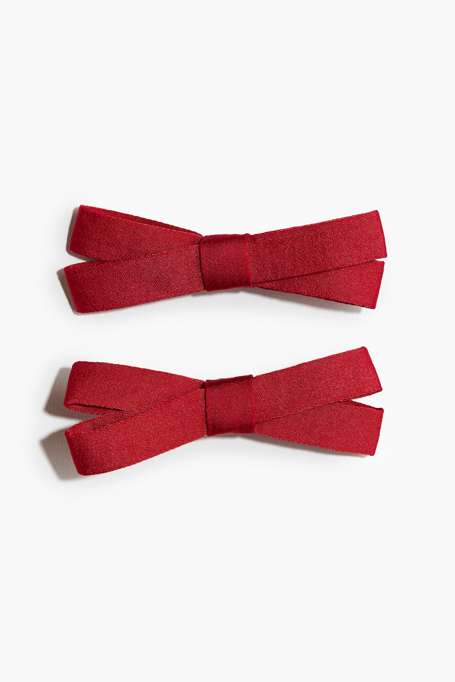 Аксессуары для волос H&M 2-Pack Bow Hair Clips, цвет: Красный — фото 1