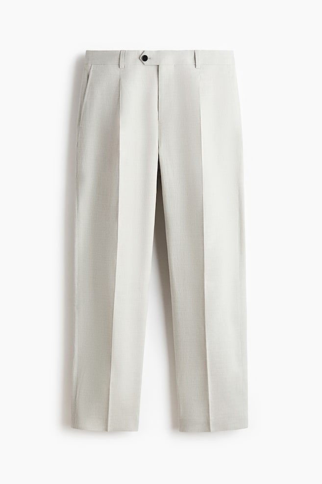 Anzughose aus Leinenmix in Regular Fit - Hellbeige - 1