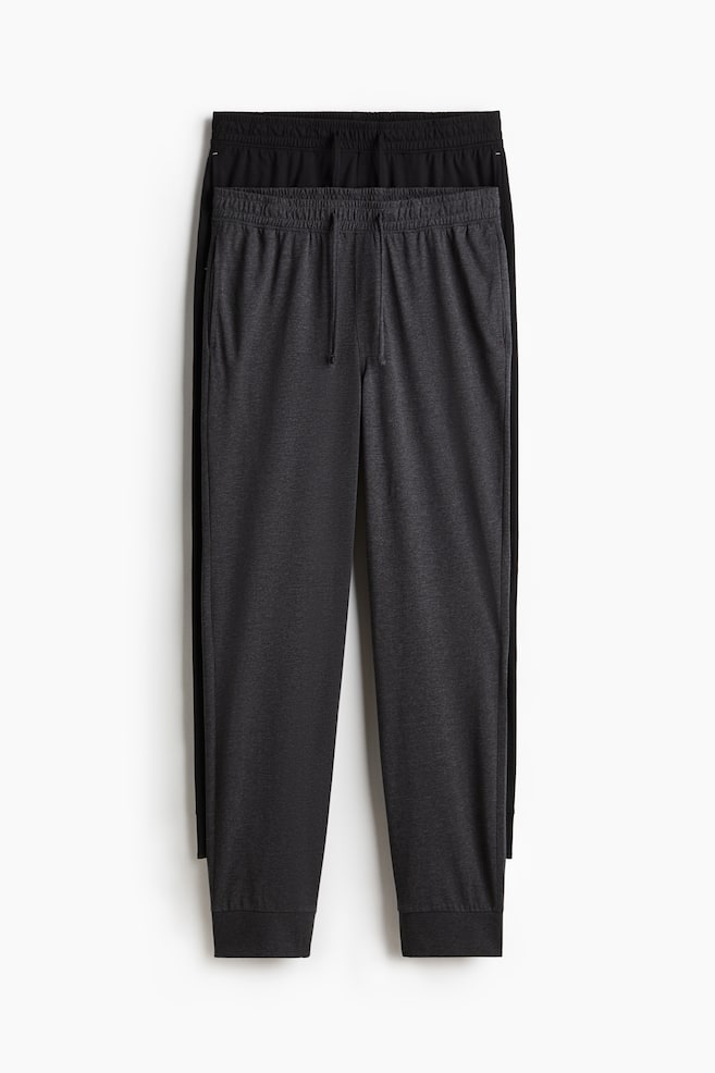 2-pack Regular Fit Pajama Pants - Black/dark gray melange/Gray melange/navy blue - 1