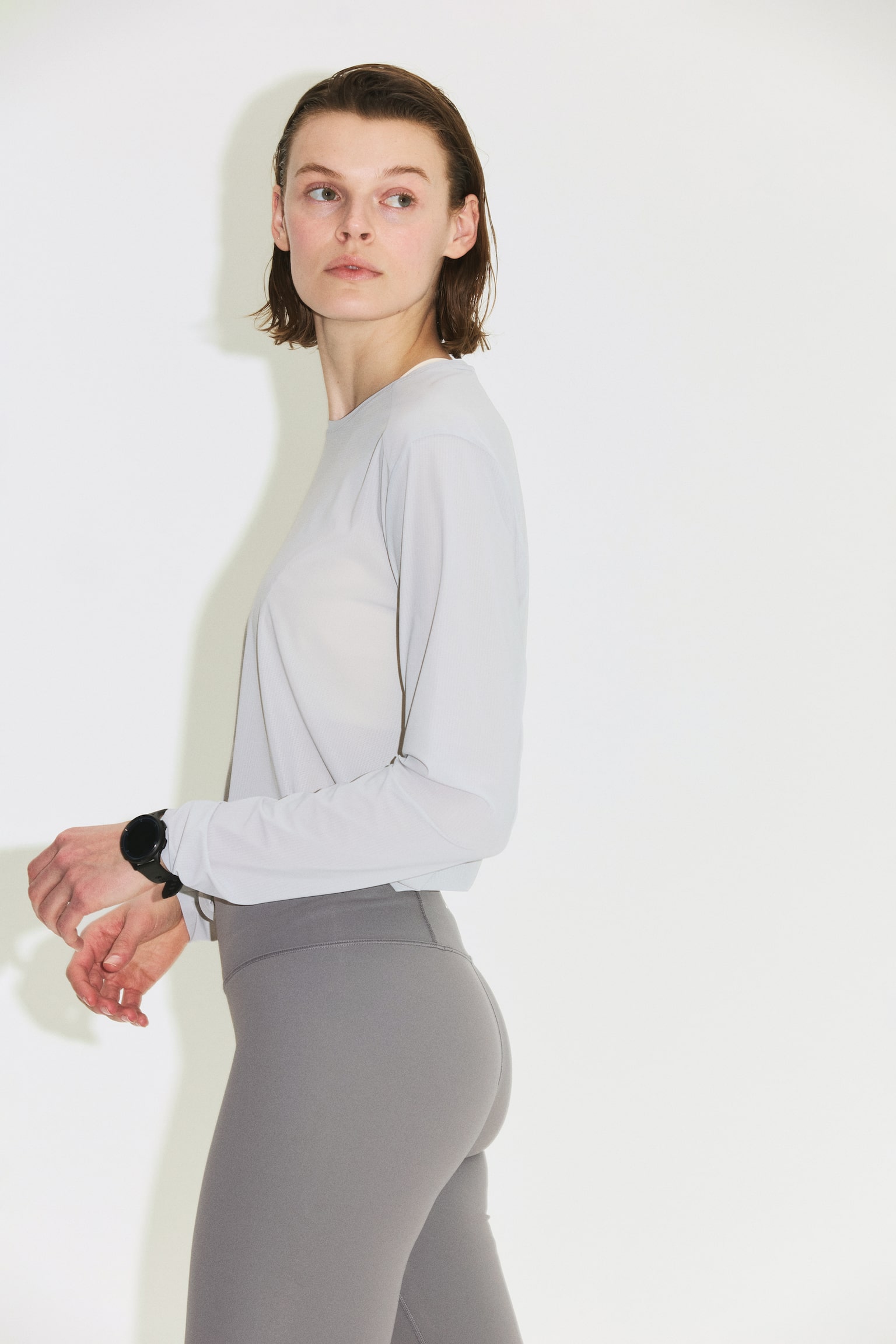 Running cycling shorts with ShapeMove™ - אפור/שחור - 3