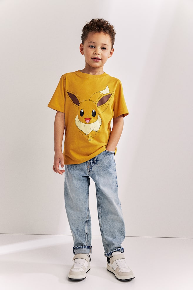 T-shirt con stampa 4 pezzi - Giallo acceso/Pokémon/Giallo/Pokémon/Blu acceso/Sonic il riccio - 3