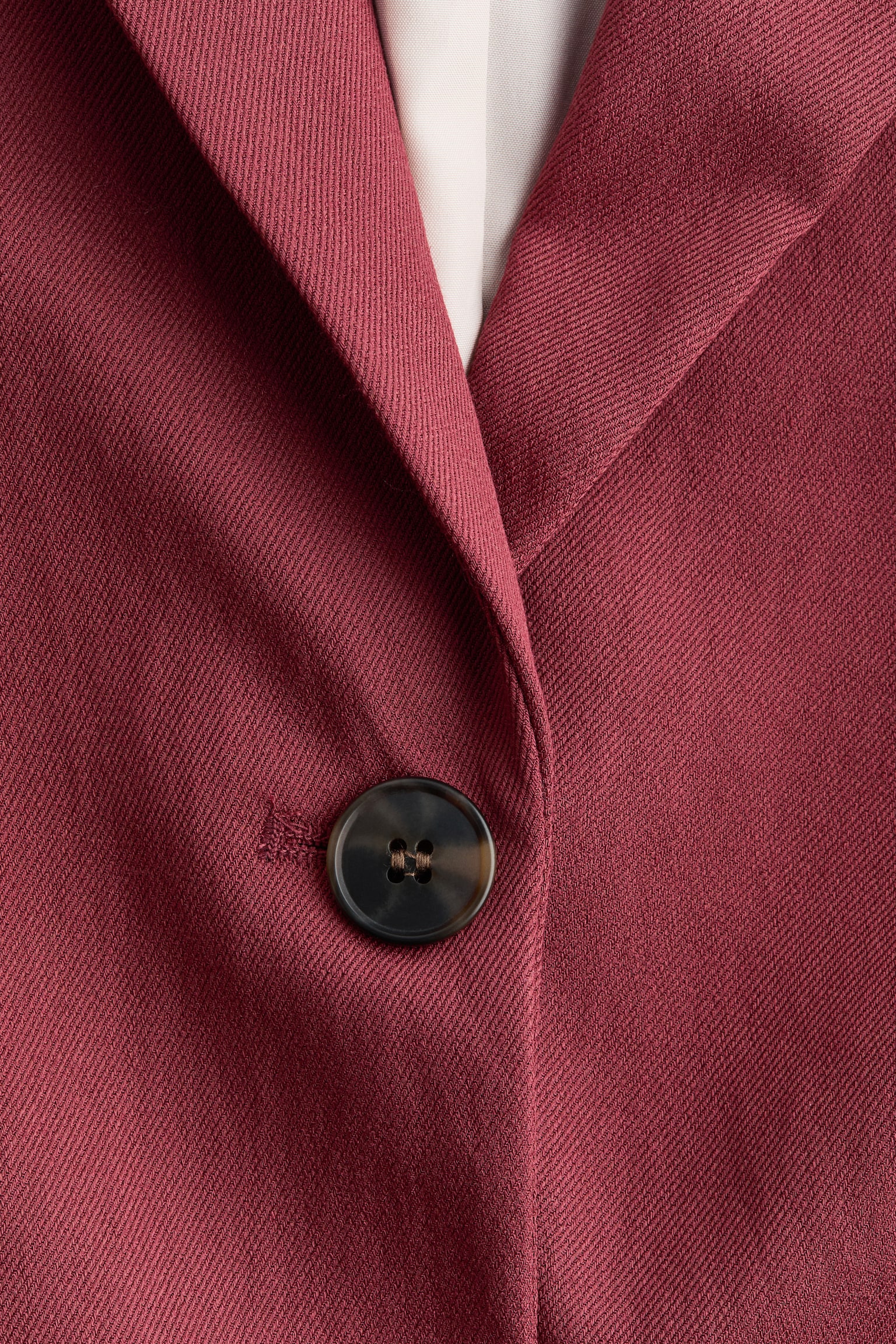 Single-breasted blazer - Dark red - 2