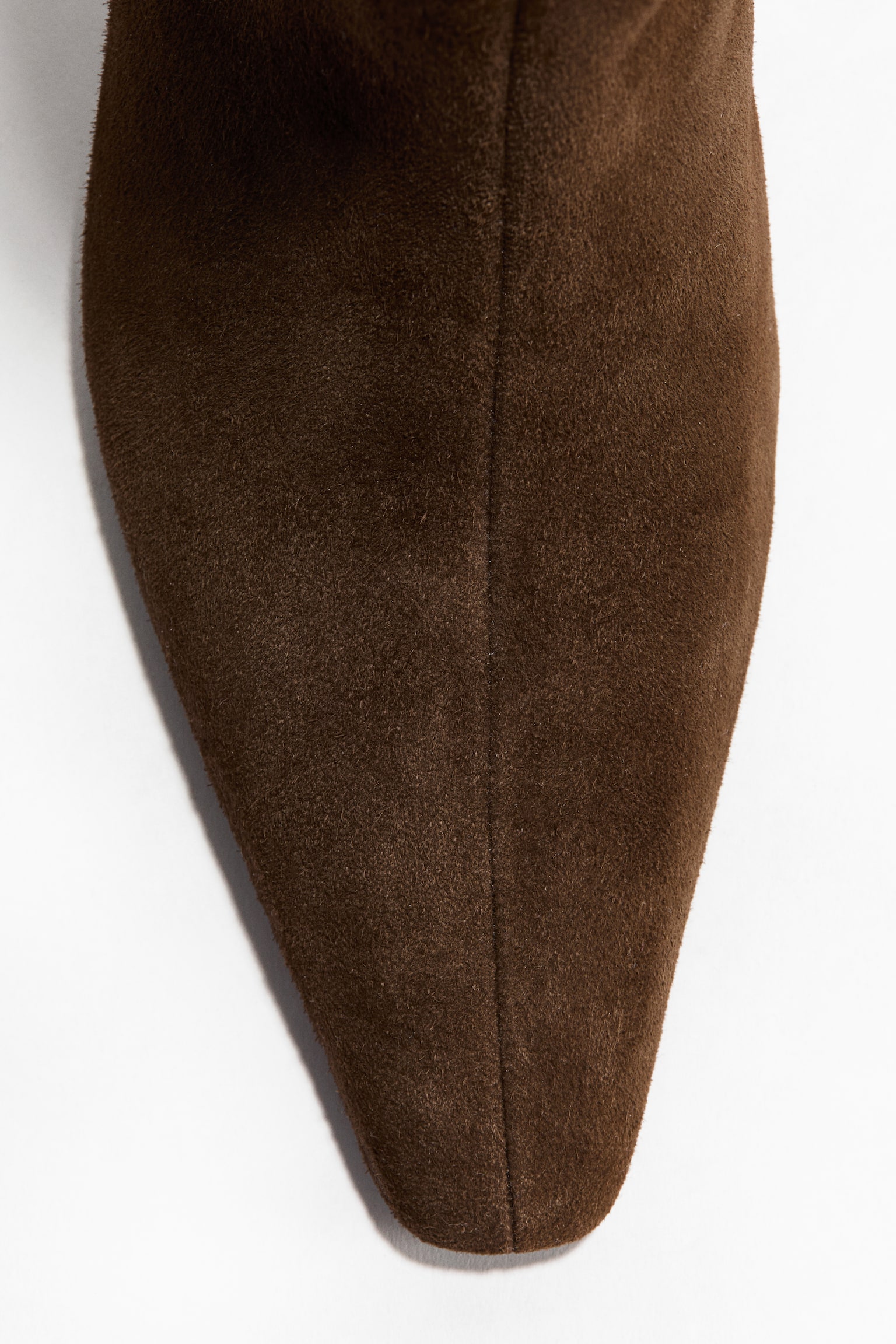 Женские ботинки H&M Heeled Suede, цвет: Тёмный коричневый — фото 5
