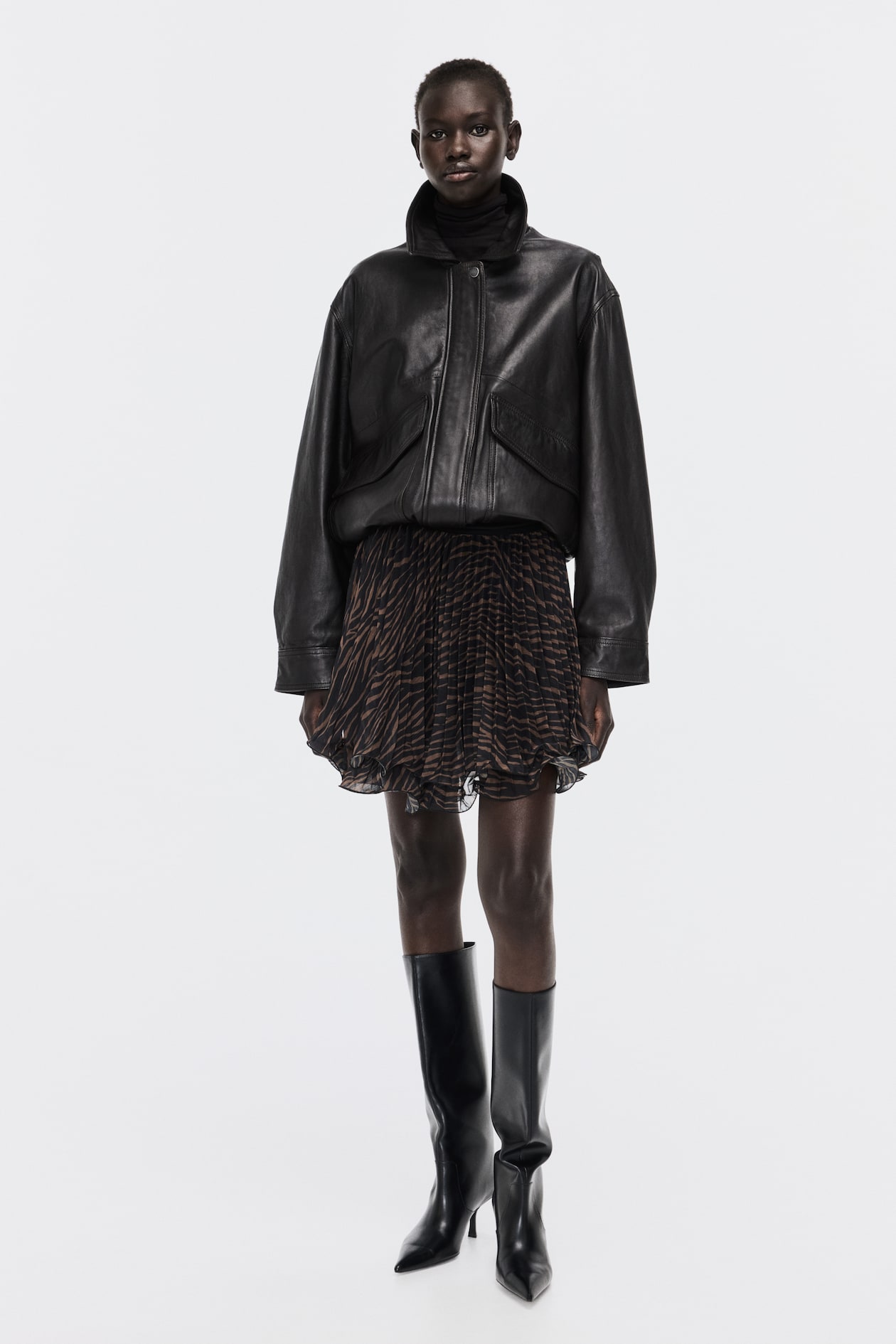 Pleated Mini Skirt - image 3