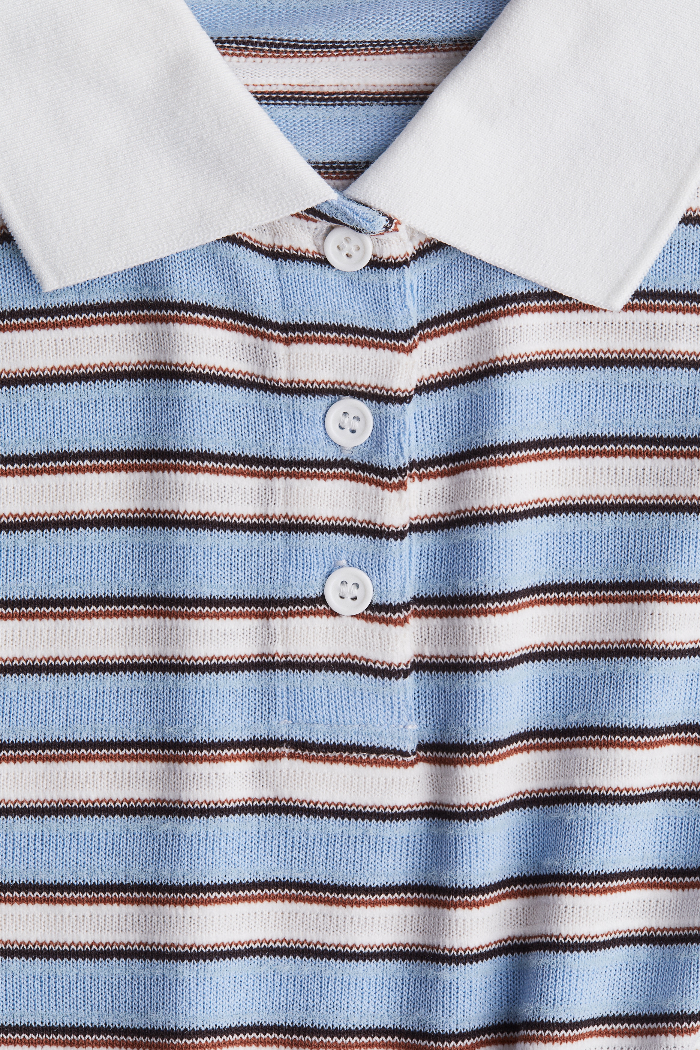 Fine-knit polo shirt