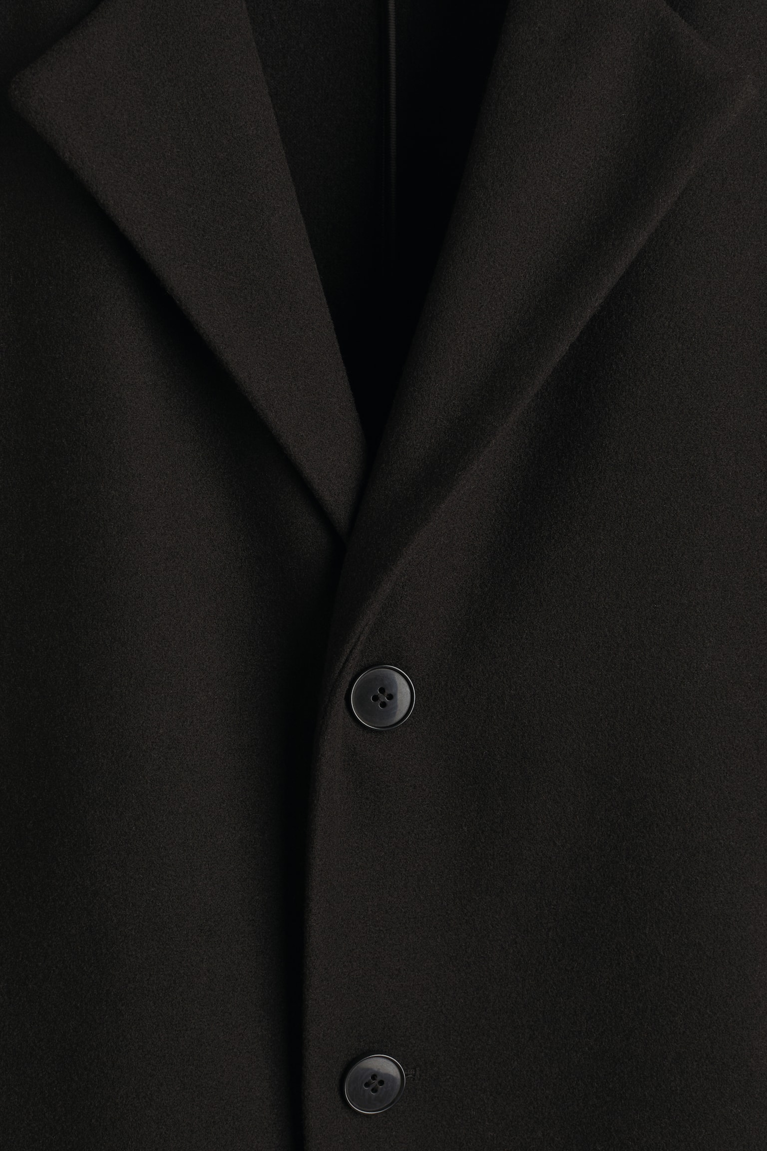 Abrigo de botonadura sencilla - Black - 5