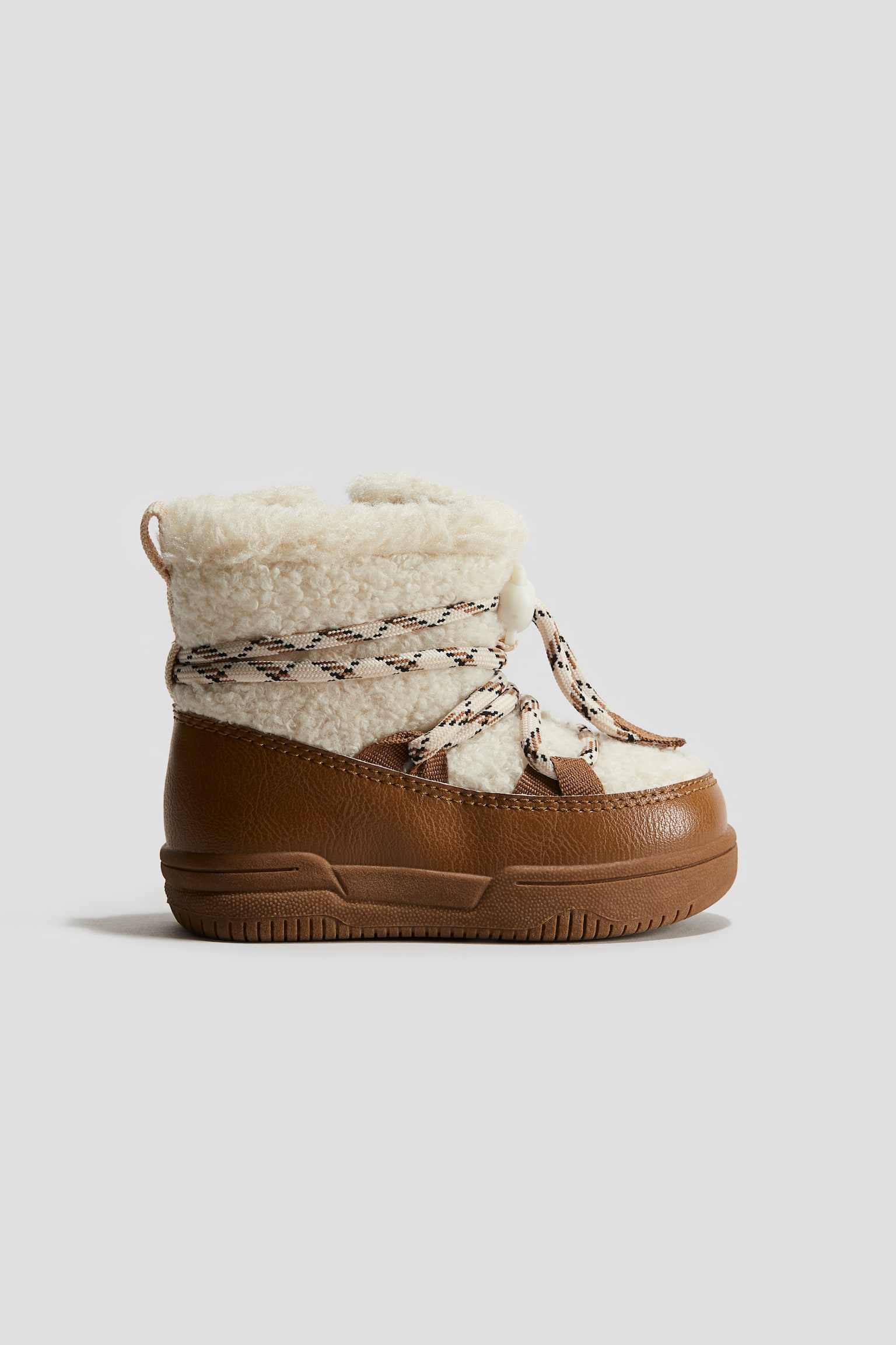 Snöboots i pile - Beige/Brun/Beige - 1