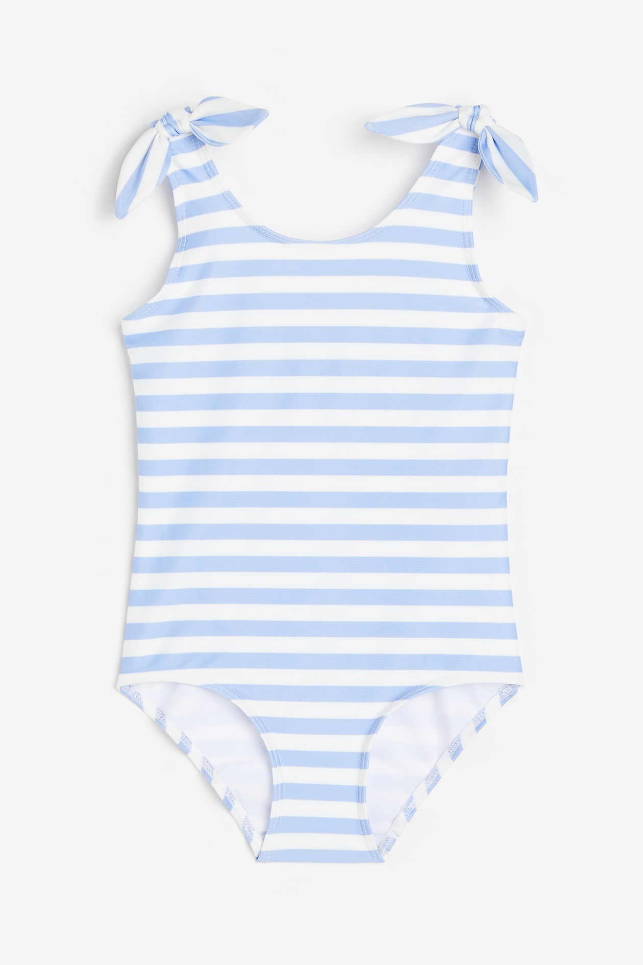 Patterned Swimsuit - Sleeveless - Light blue/striped - Kids | H&M US