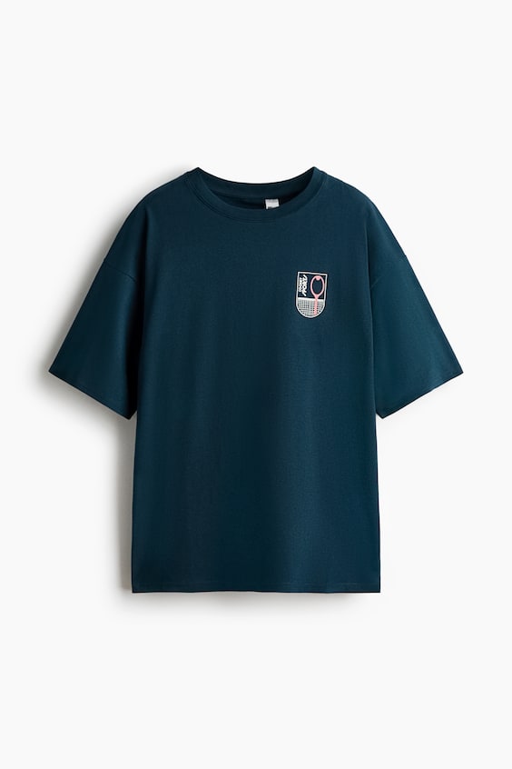 Женские футболки H&M Cotton T-Shirt with Printed Motif