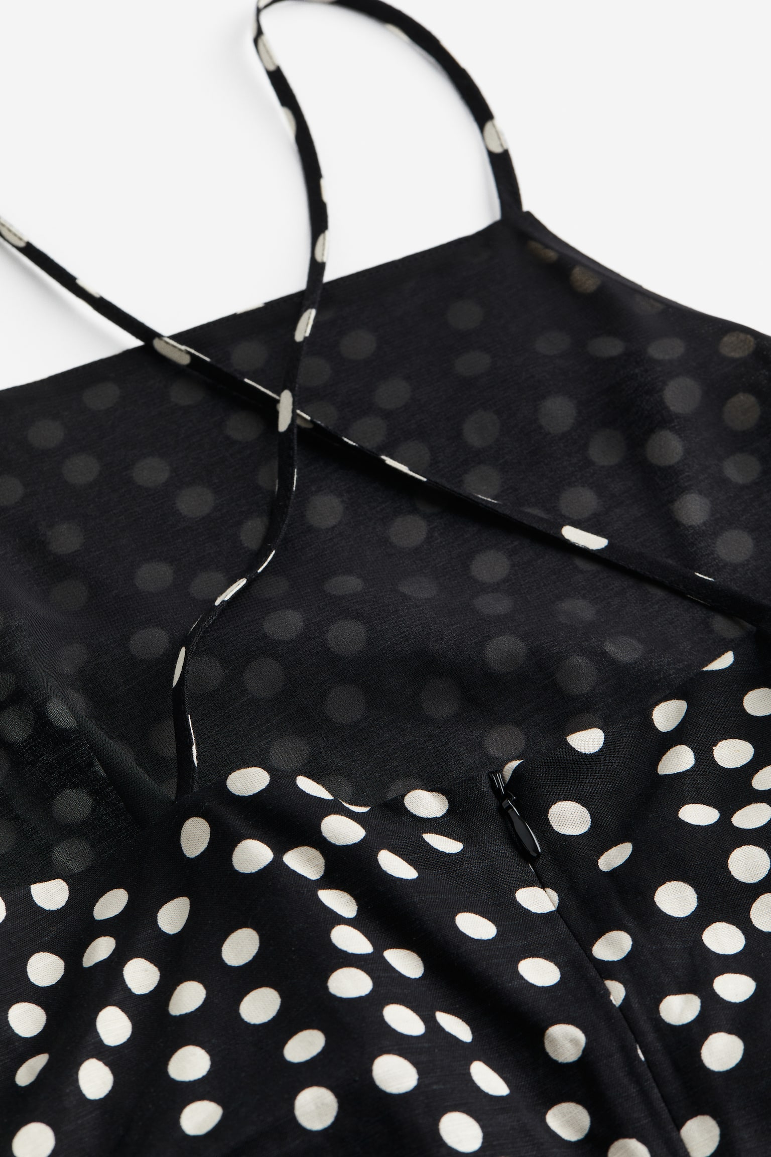 Robe drapée - Noir/pois/Bleu/Crème/baies - 2