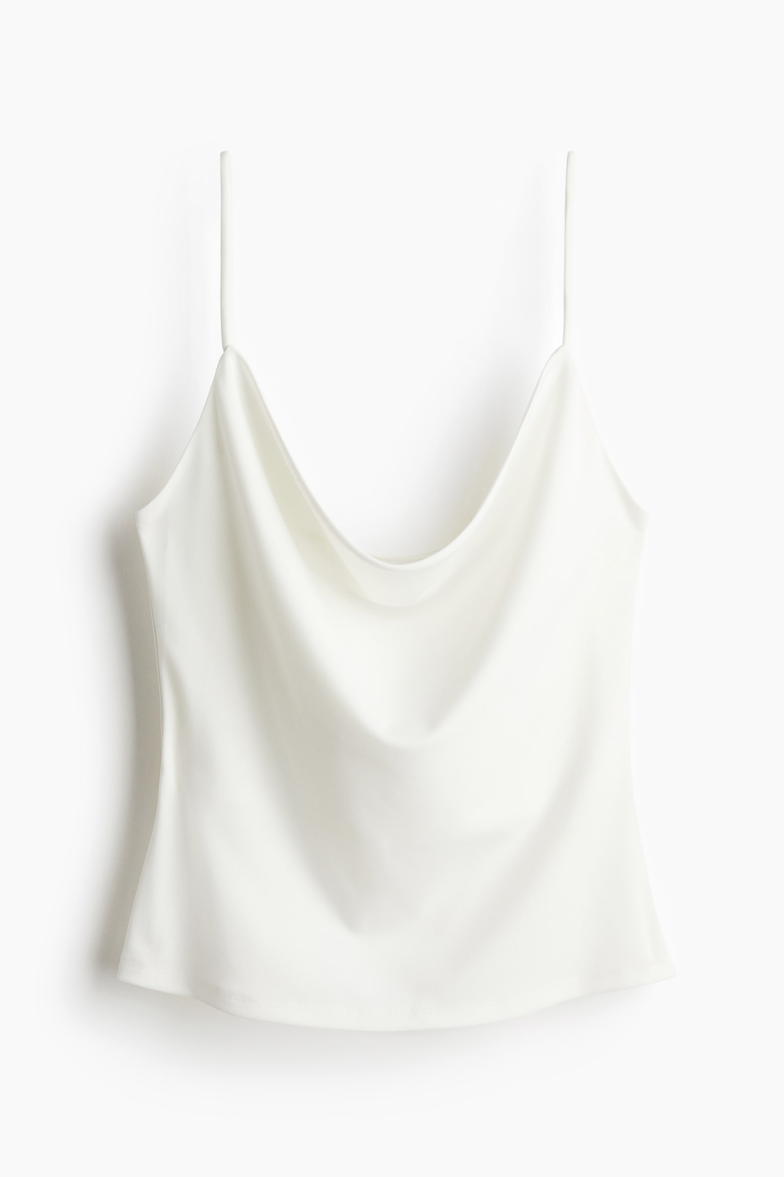 Cowl Neck Cami - White/Black/Khaki green - 2