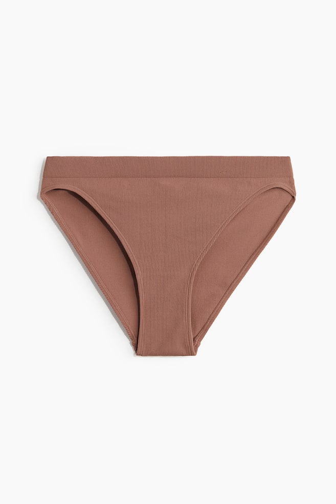 Cheeky Seamless Briefs - Brown/Dusty pink - 1