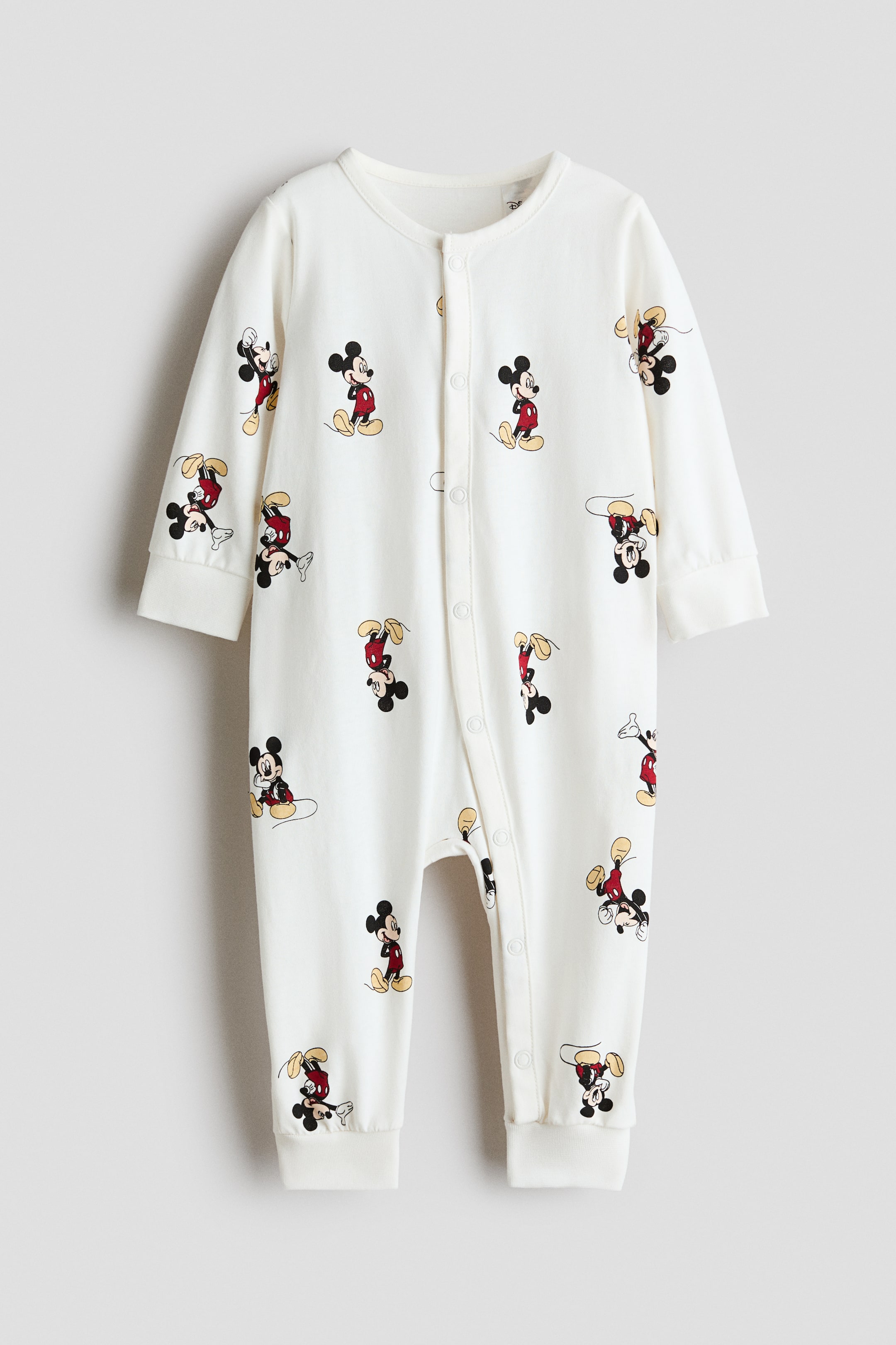 View larger image: Printed cotton sleepsuit - White/Mickey Mouse - Kids | H&M 1