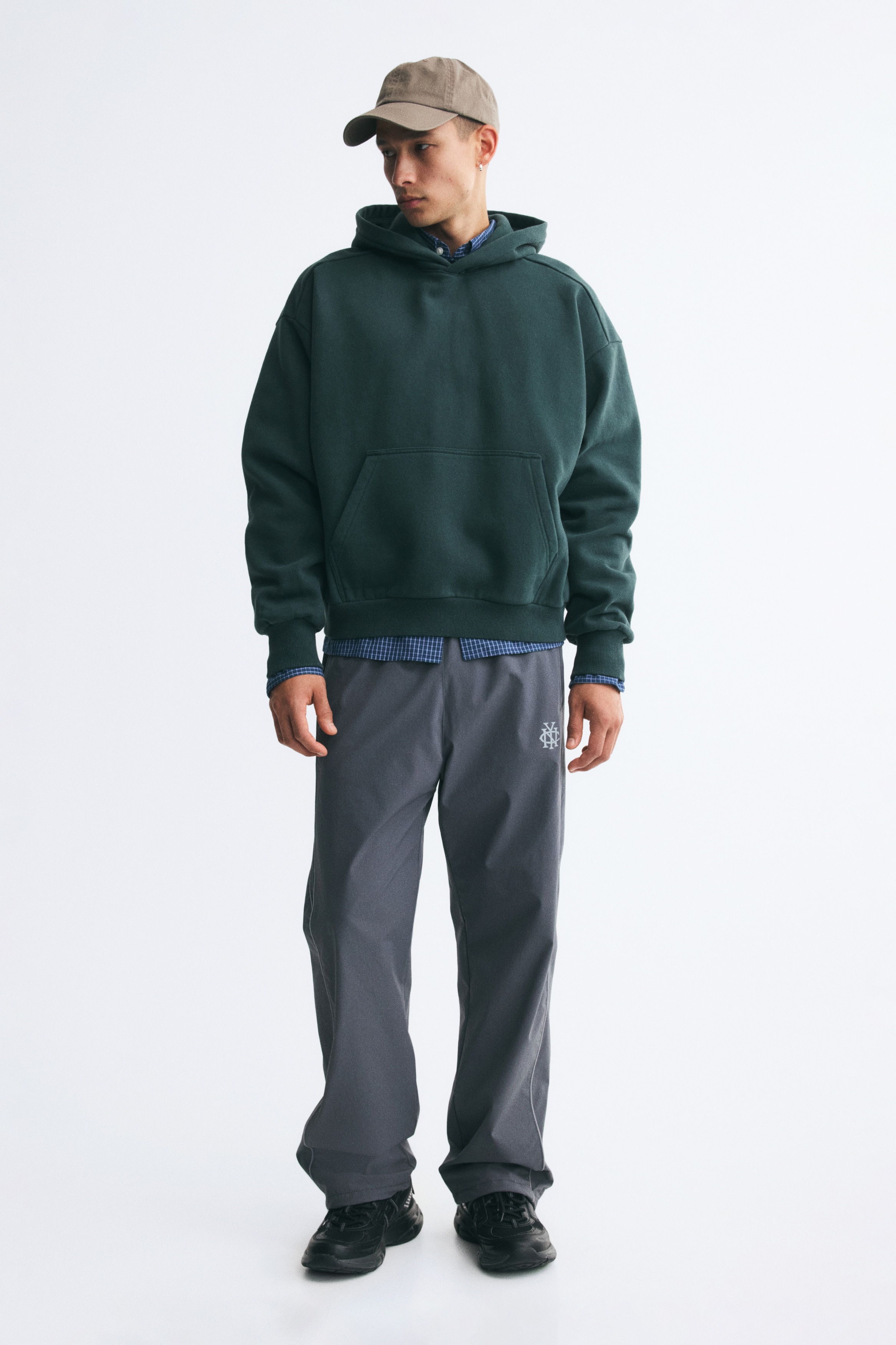 Hoodie met print Oversized FitModel