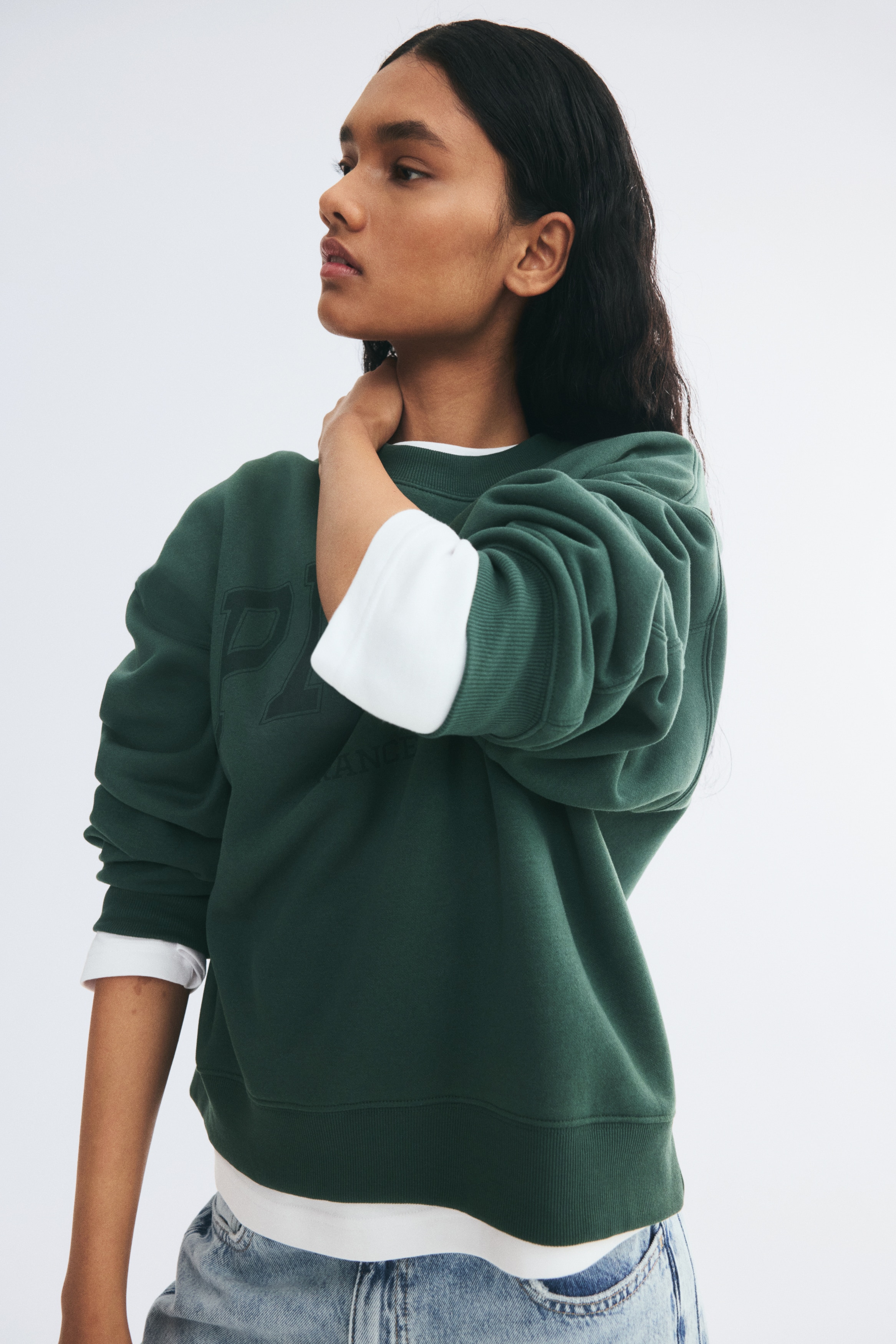 Sweatshirt with Printed Motif thumbnail 4
