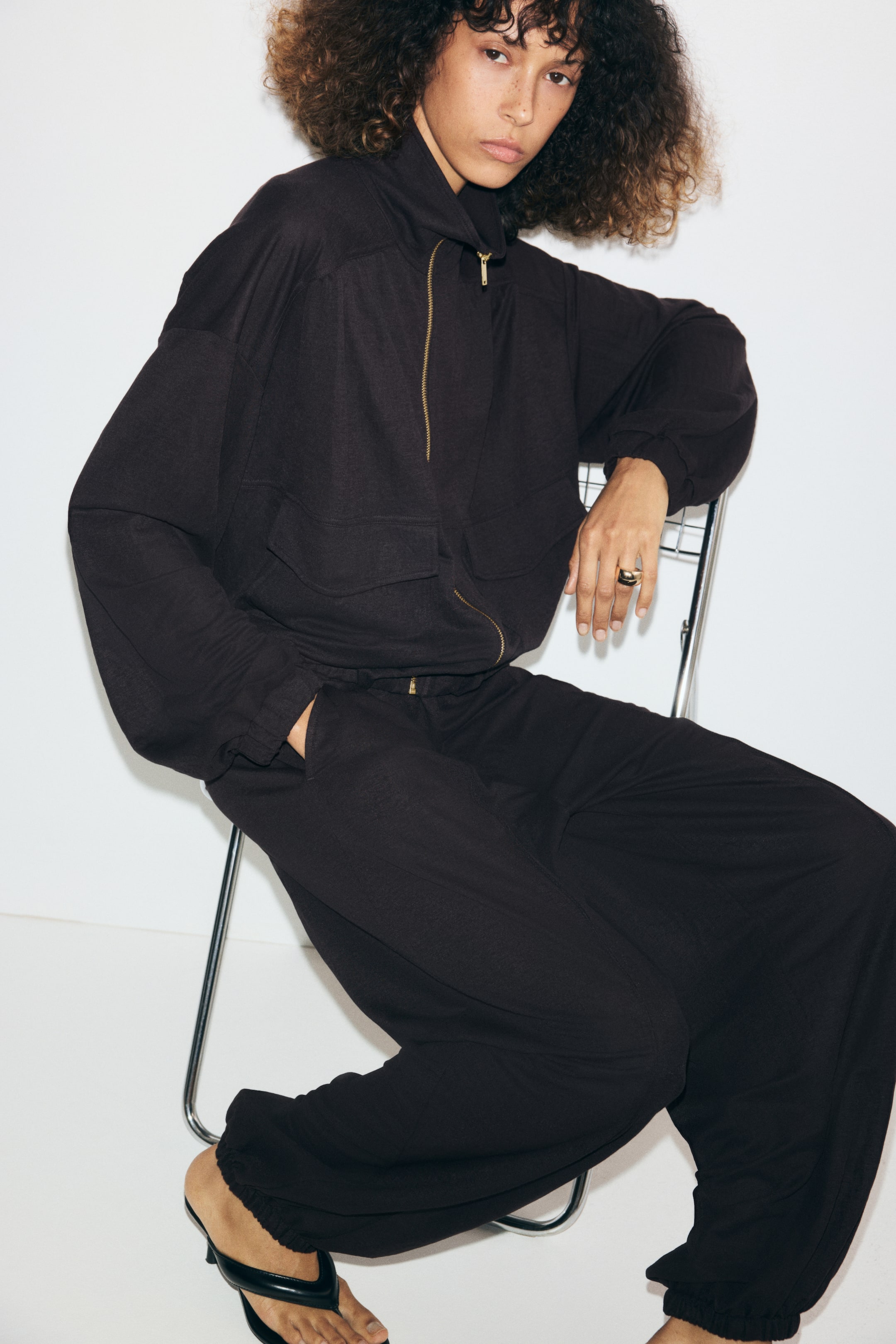 Jersey balloon trousers