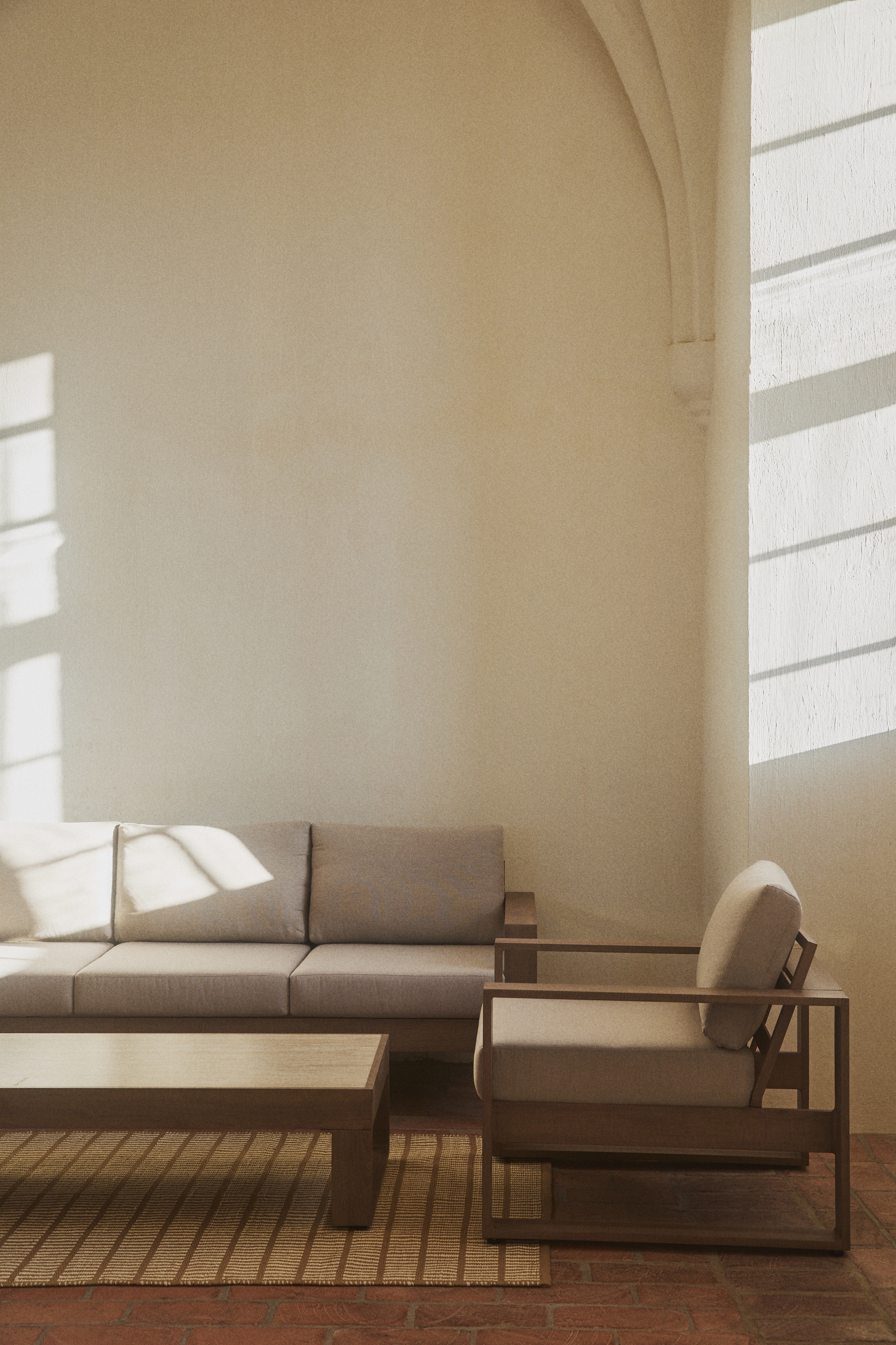 Udendørs Loungestol - Aluminium, Brun