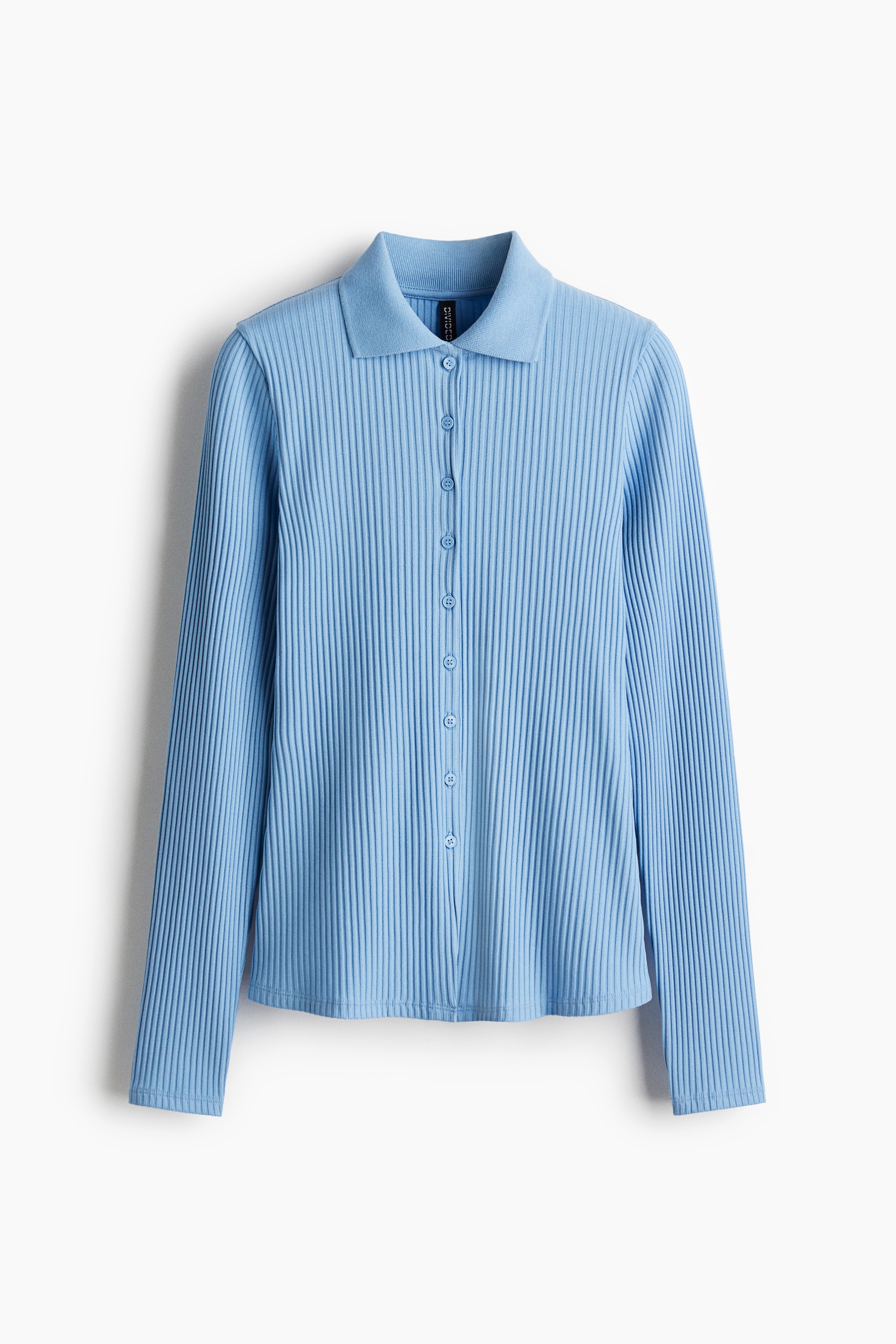 Ribbed cardigan - Blue/Black