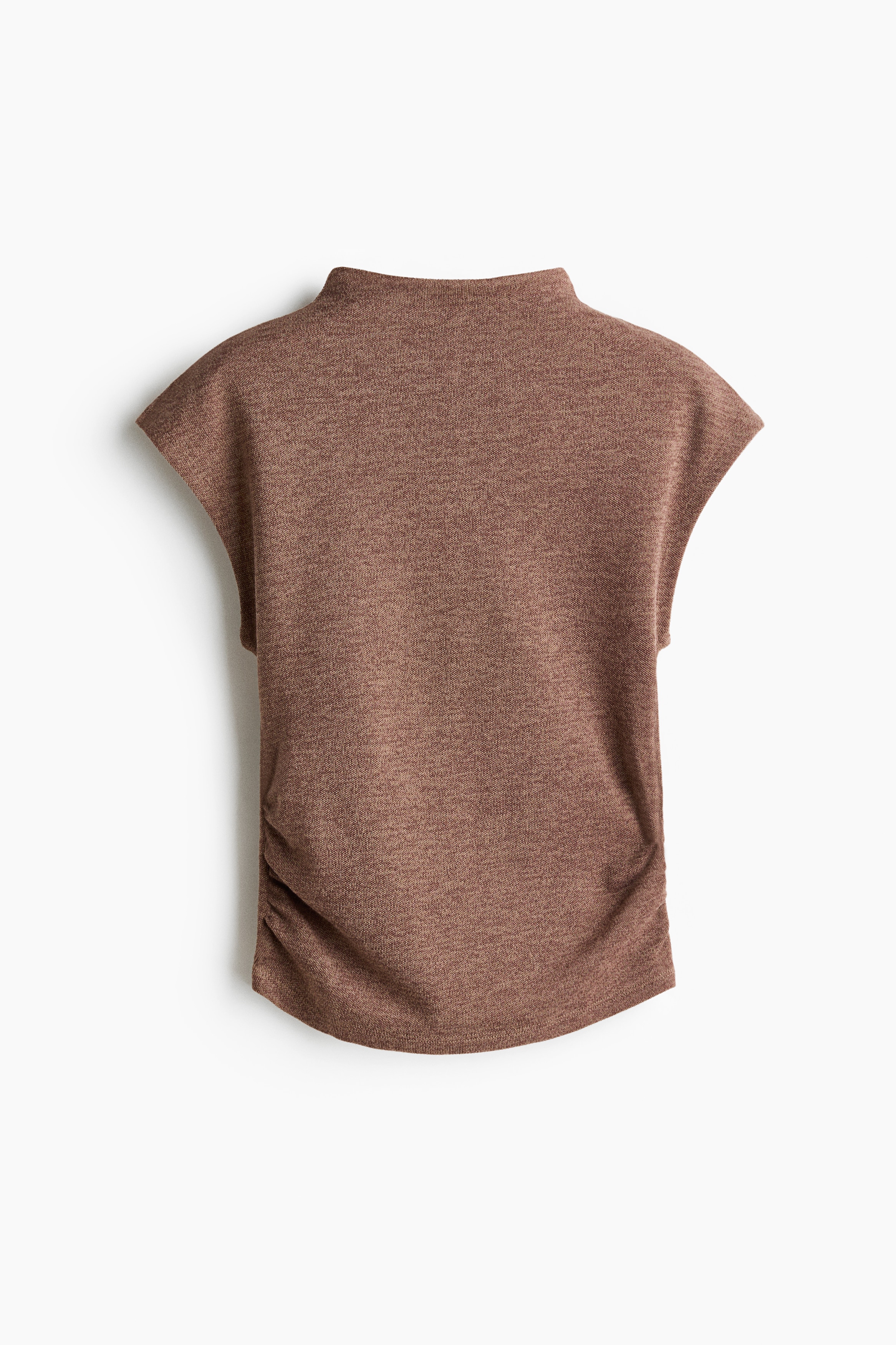 Jerseyshirt mit Turtleneck - Braunmeliert/Marineblau/Beige