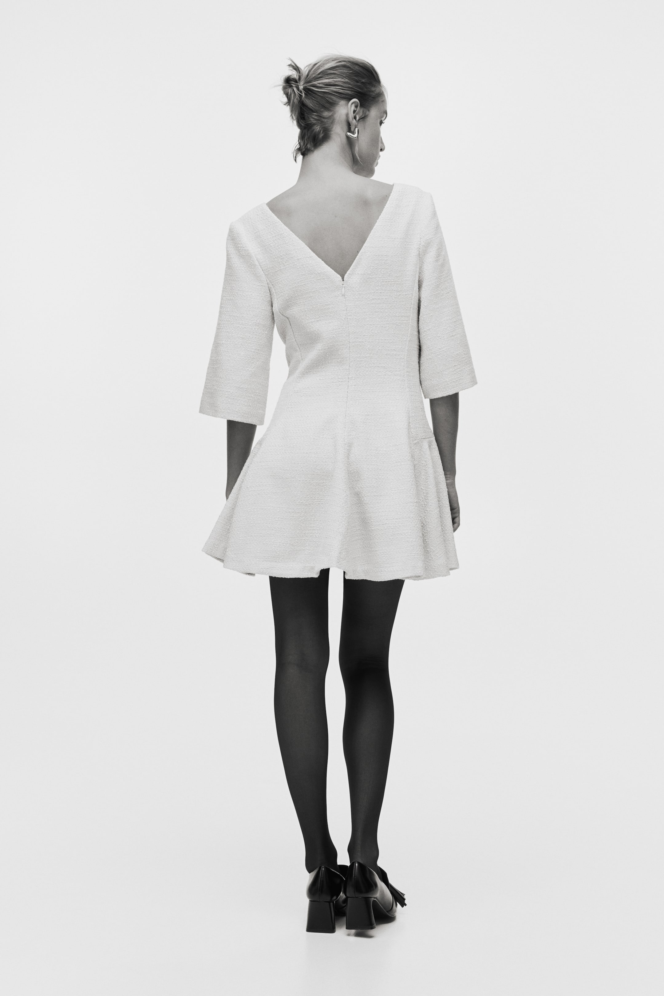 Ampliar la imagen: Vestido de bouclé - Beige claro - Ladies | H&M MX 1