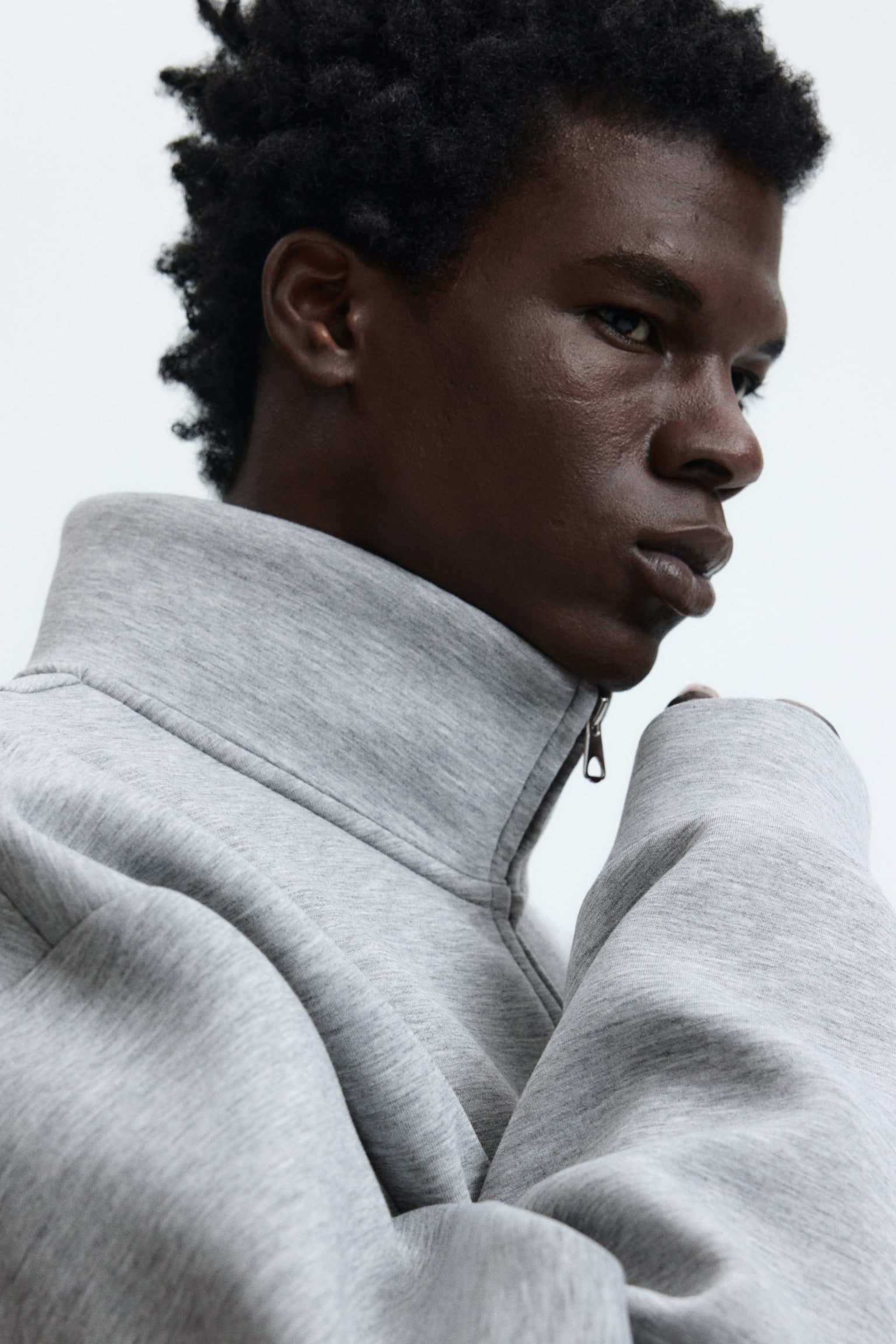 Træningsjakke Loose Fit - Gråmeleret/Sort - 3