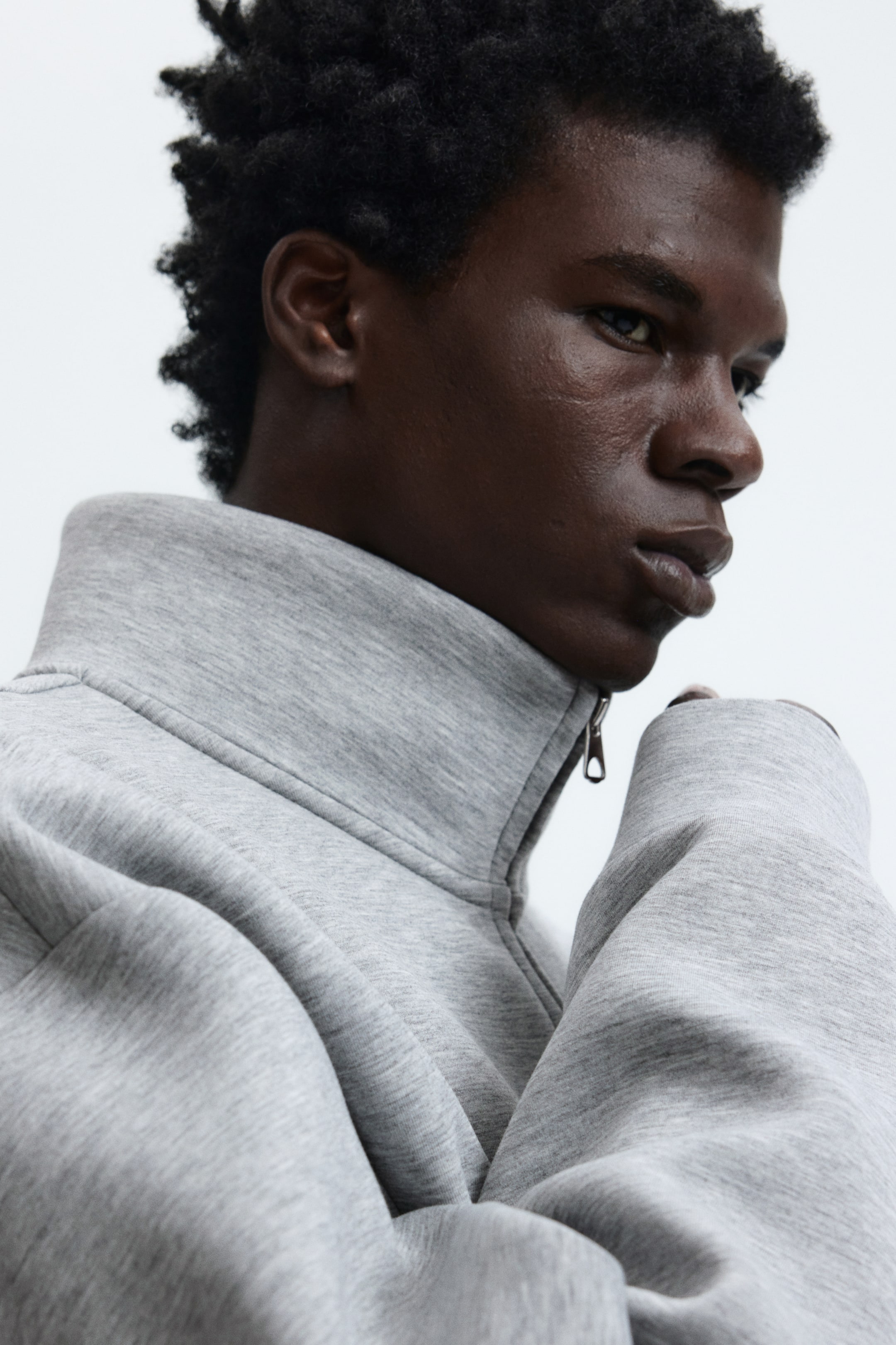 Преглед на по-голямо изображение: Спортно горнище Loose Fit - Сив меланж - МЪЖЕ | H&M BG 4