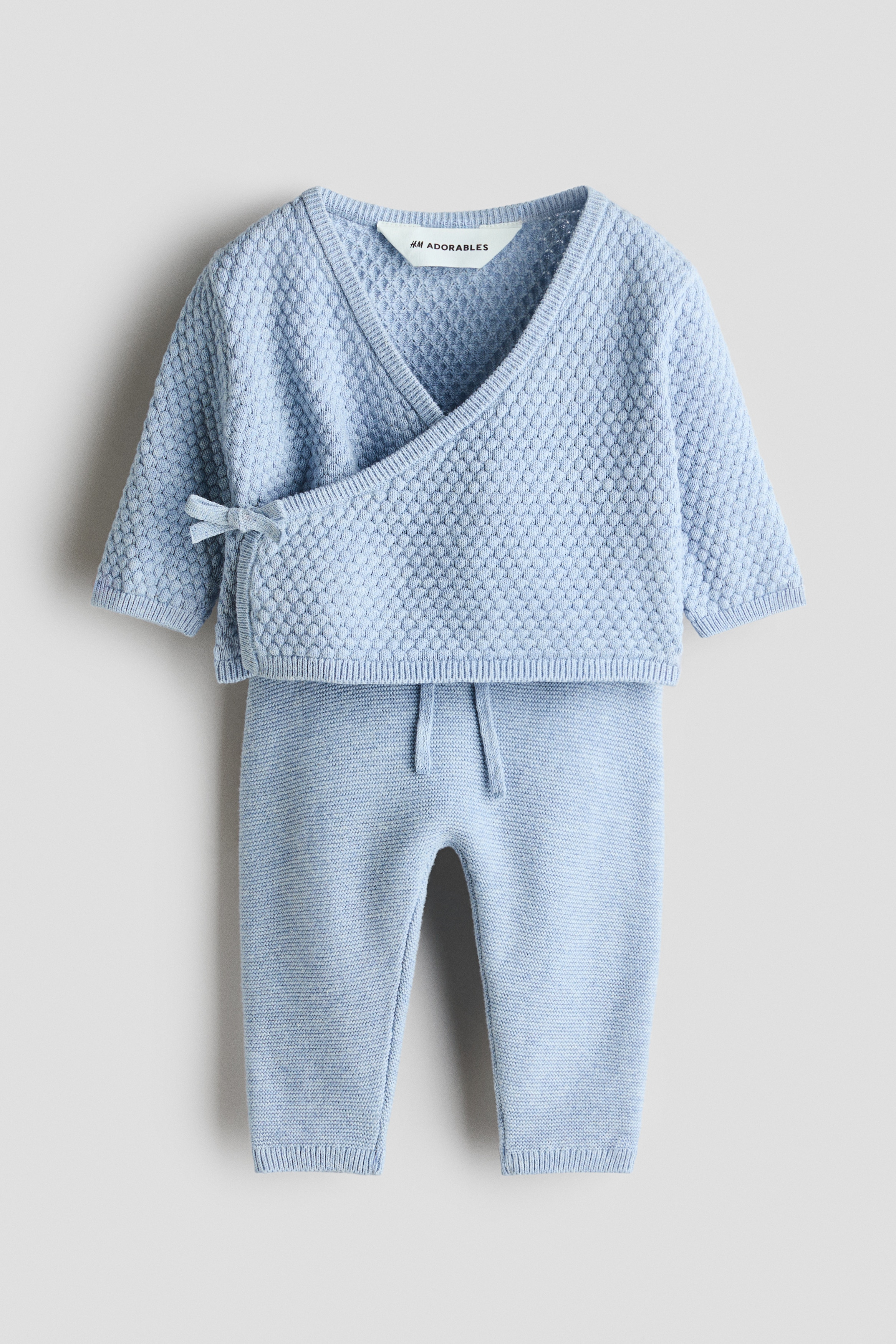 Set in maglia di cotone strutturata 2 pezziModello