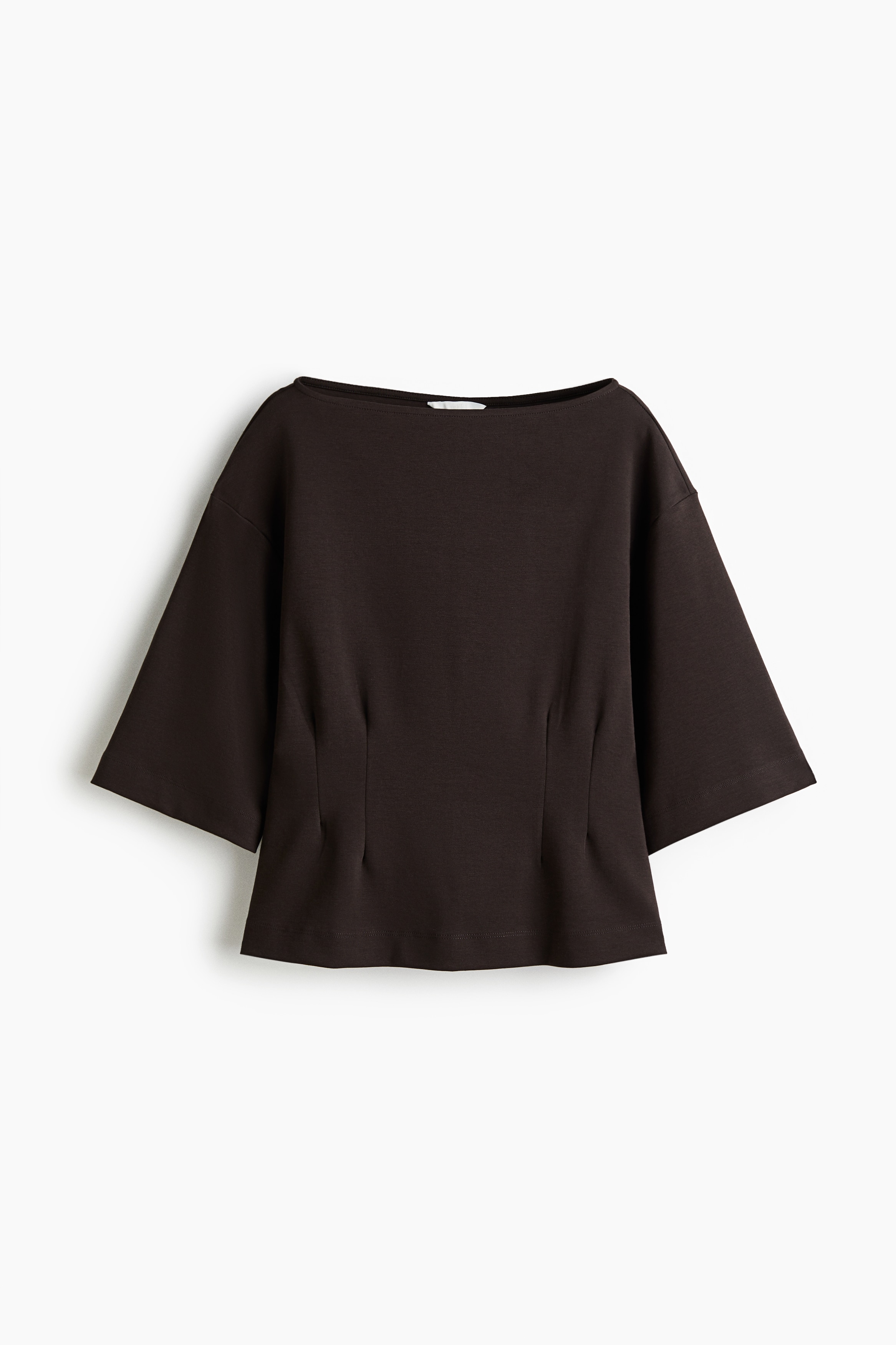 Daralan Belli İnterlok Üst - Koyu kahverengi/Beyaz