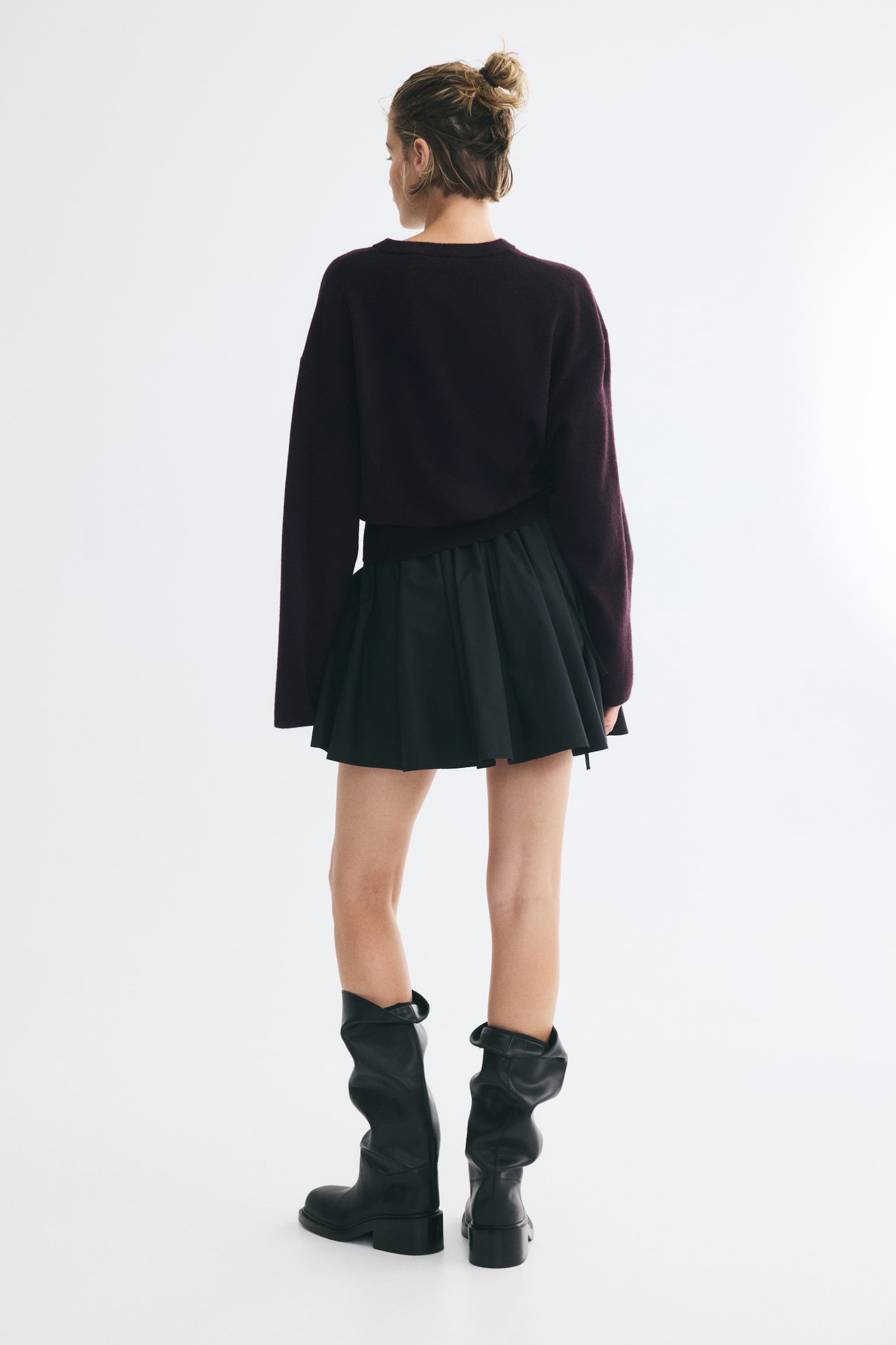 Женский свитер H&M Knit, цвет: Тёмный фиолетовый — фото 5