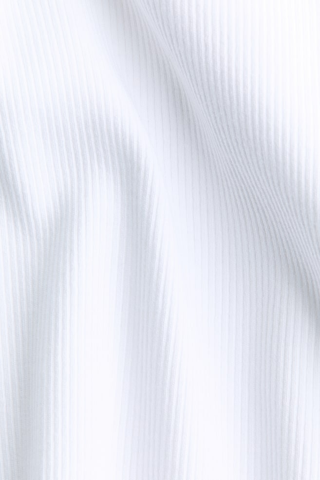Ribbed Halterneck Top-White - 4