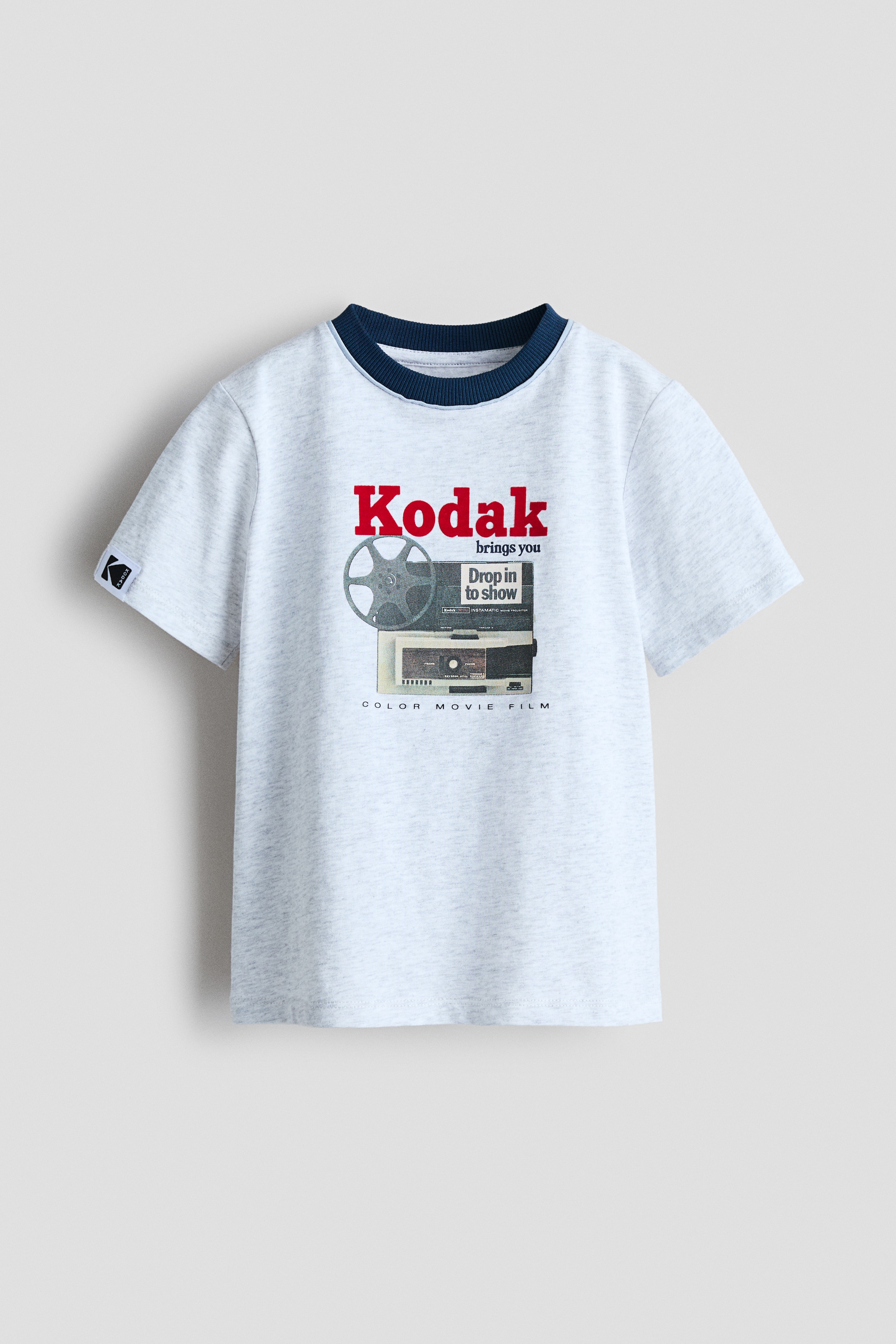 ルーズフィット プリントTシャツ - ライトグレーメランジ／Kodak/ホワイト／Kodak/ホワイト／Kodak