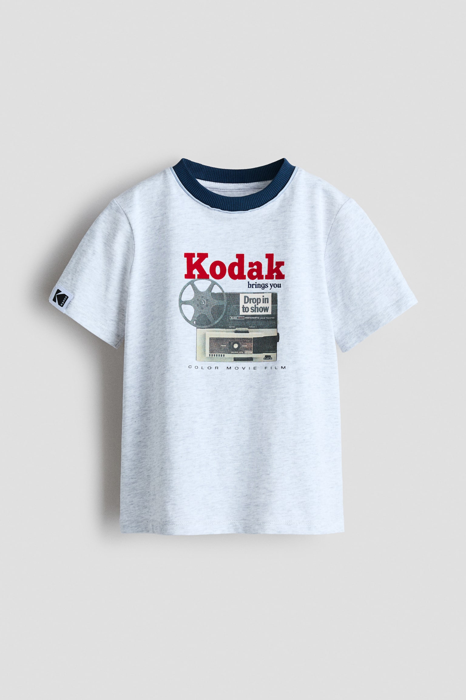 ルーズフィット プリントTシャツ-ライトグレーメランジ／Kodak - 2
