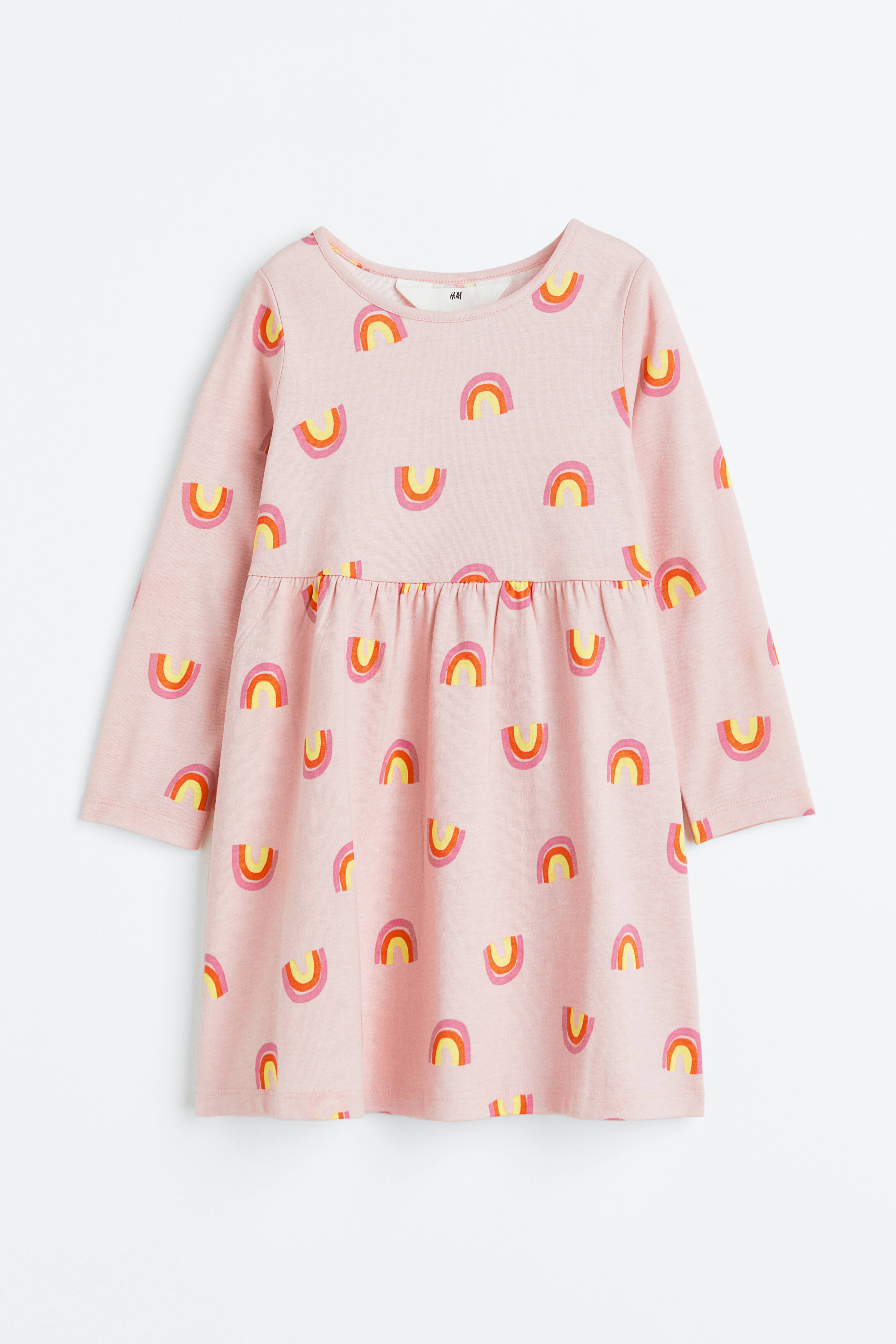 Cotton Jersey Dress - Light pink/rabbits - Kids | H&M US