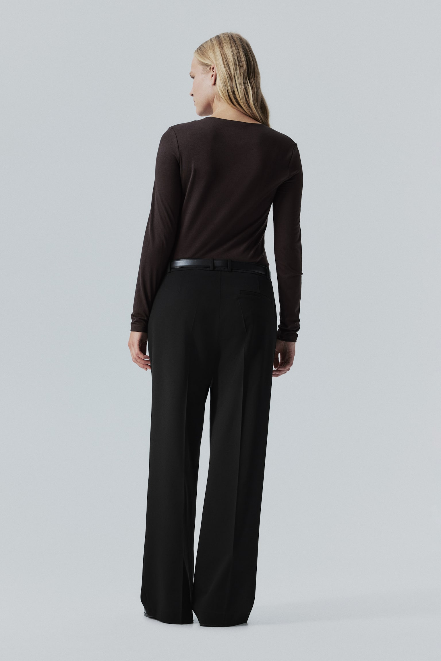 Warming Long-sleeved top - Dark brown/White/Black - 4